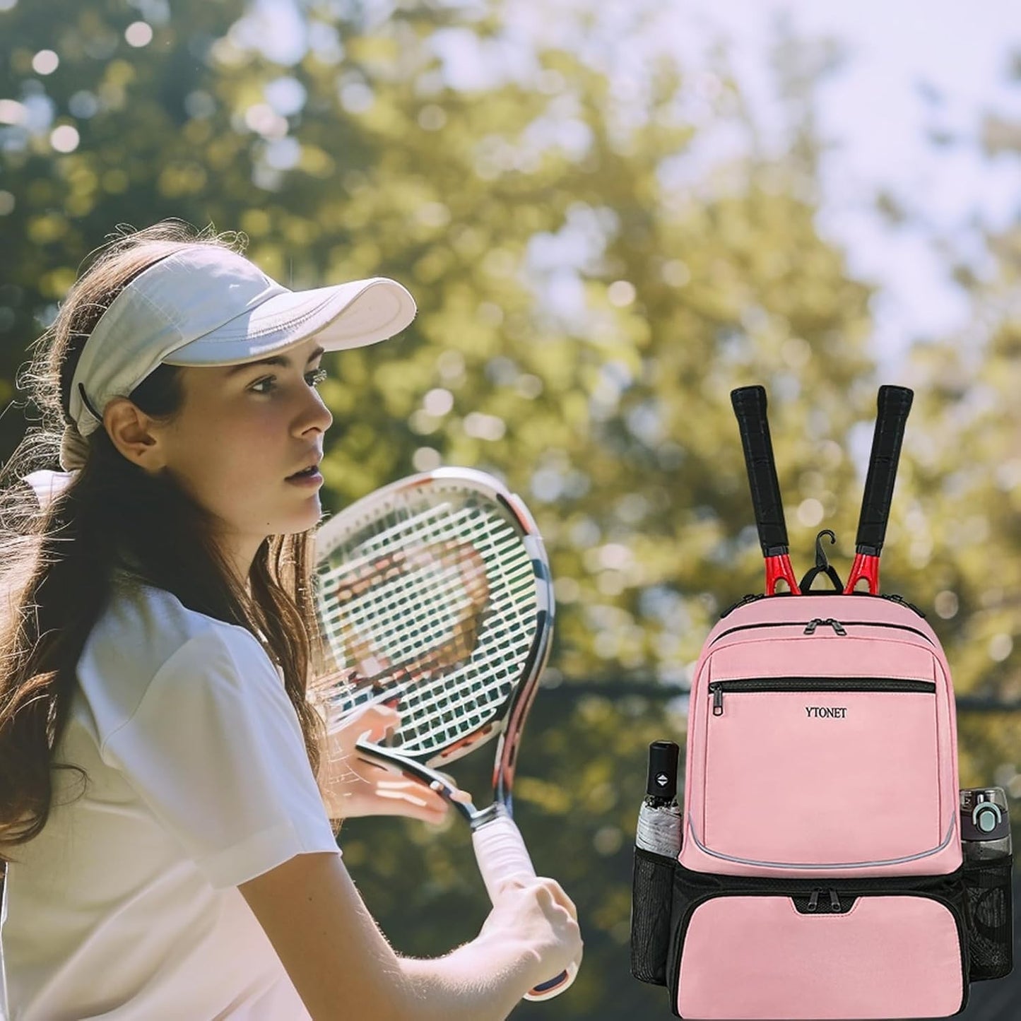 Insulated Tennis Backpack for 2 Rackets, Ventilated Shoe Compartment, Unisex7