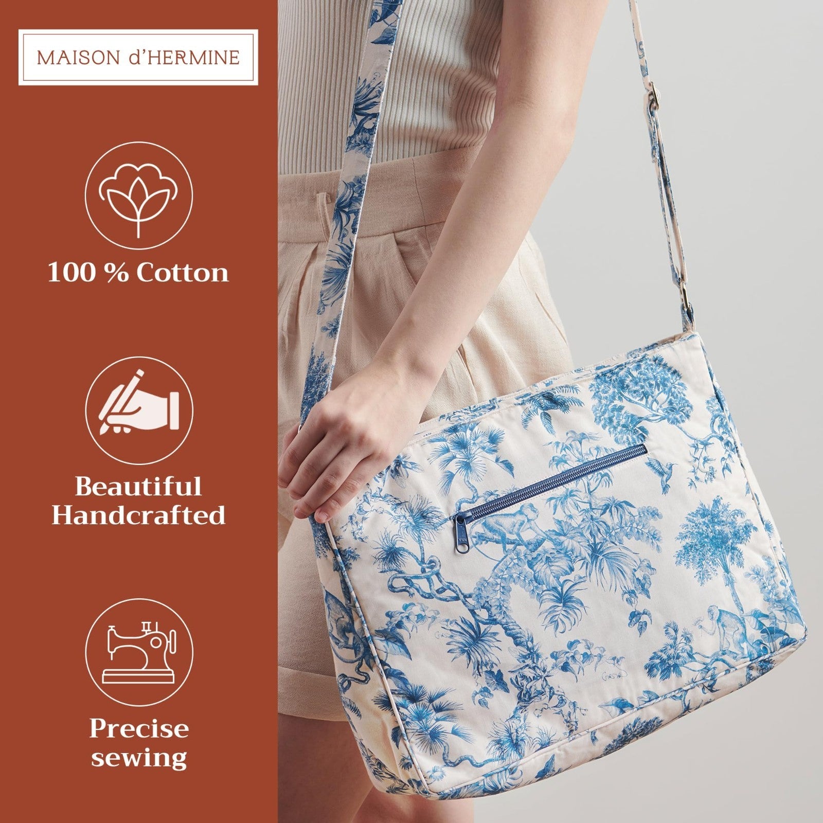 Stylish Cotton Shoulder Bag for Women | Versatile Handbag | Perfect for Everyday3