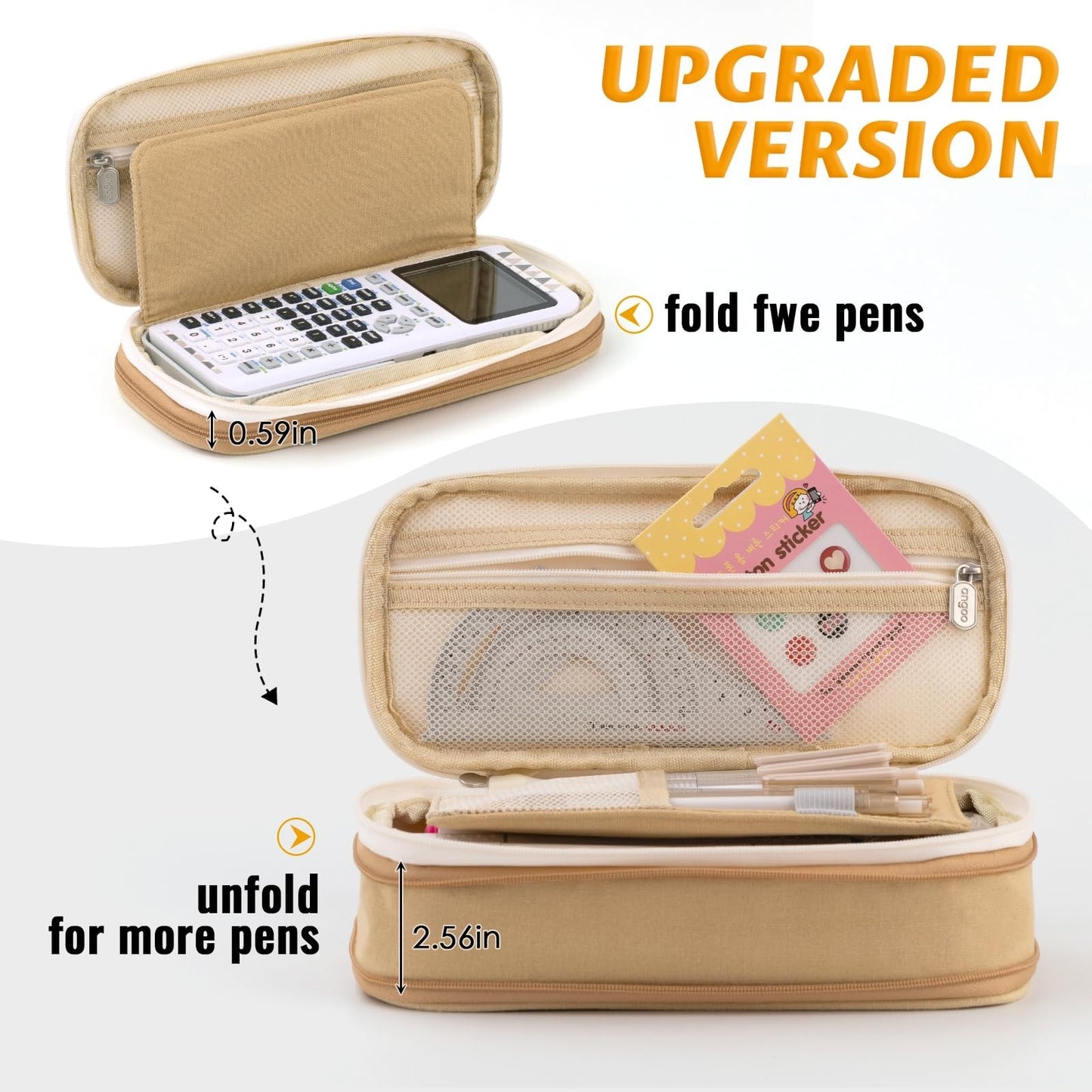 Large Capacity Pencil Case   Big Storage Organizer for Office, College, School  3