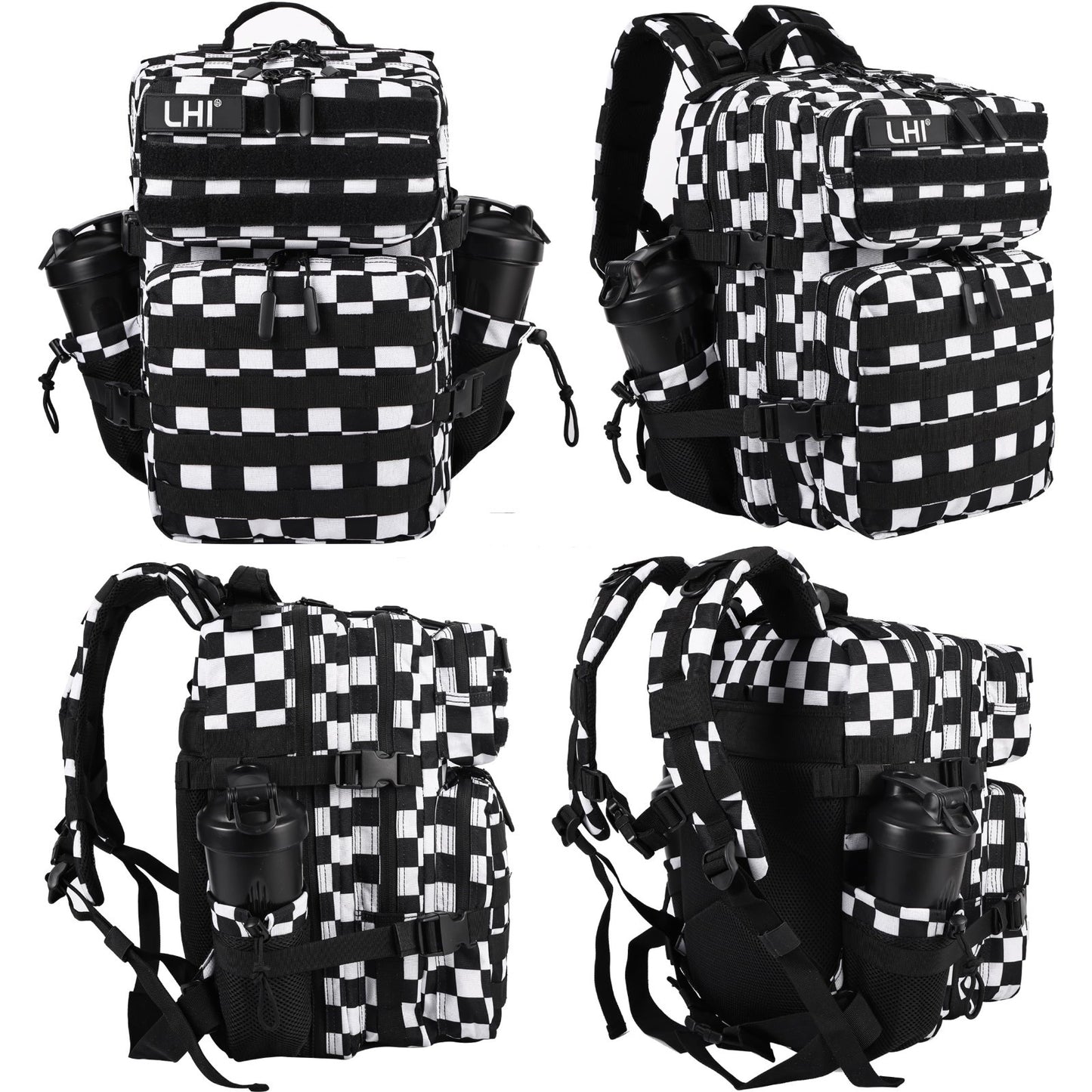 Tactical Military Backpack 25L/35L   Army Assault Pack, Small Rucksack, Bottle H2