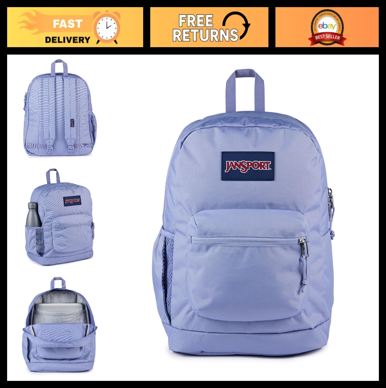 26L Cross Town Plus Backpack   Lavender Ash, Durable, Stylish, School & Travel B0