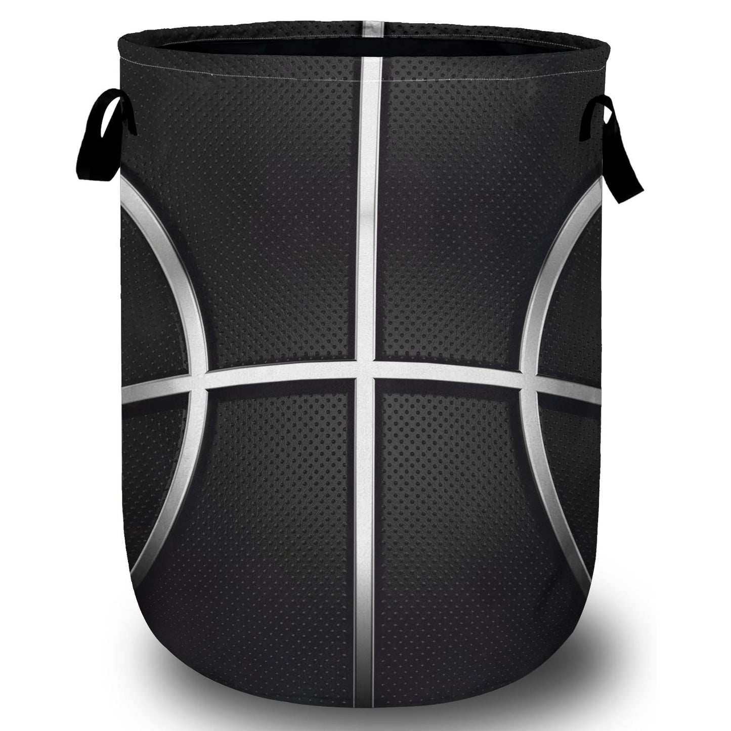 Collapsible Basketball Laundry Hamper - Oxford Cloth Storage Bin with Handle 15.1