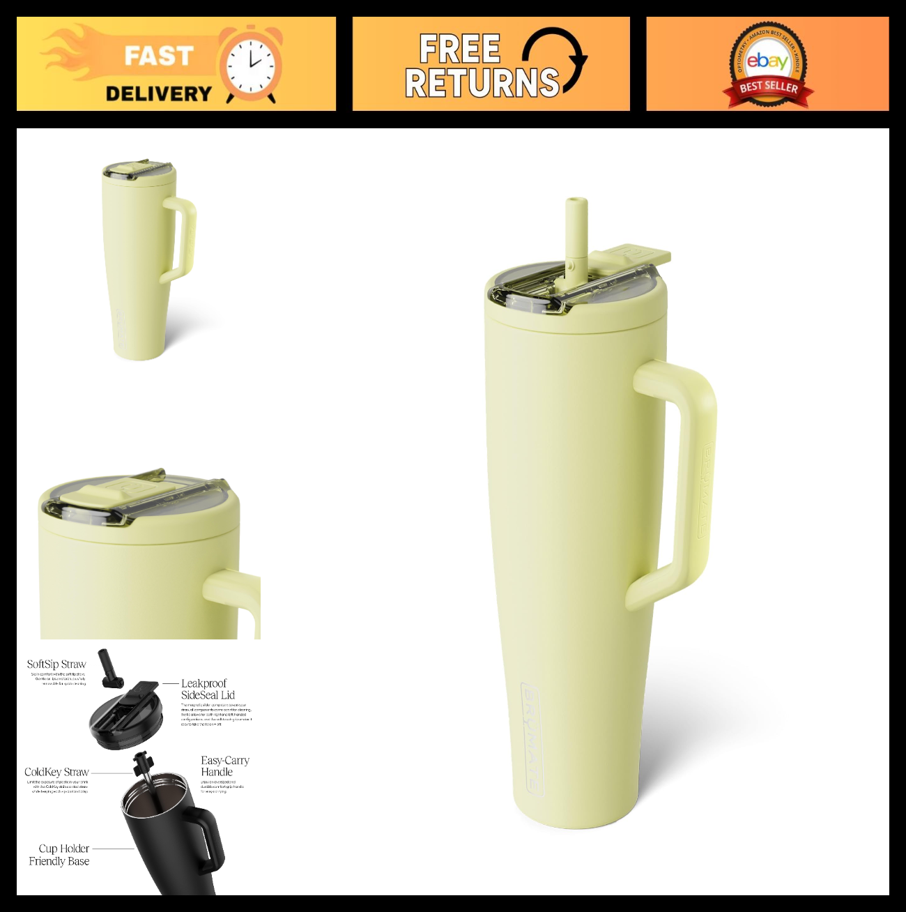 40oz Insulated Stainless Steel Tumbler with Leakproof Straw Lid | BPA Free, Cup0