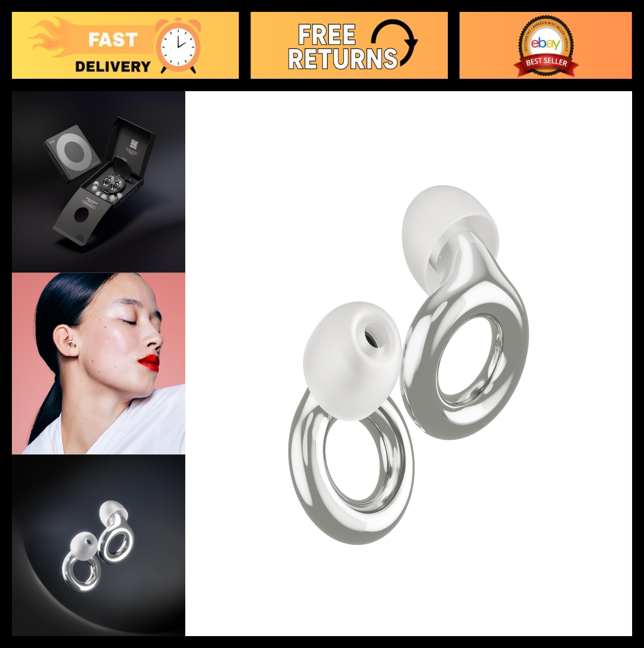 High Fidelity Ear Plugs for Concerts & Festivals | 17dB Noise Reduction, Stylish0