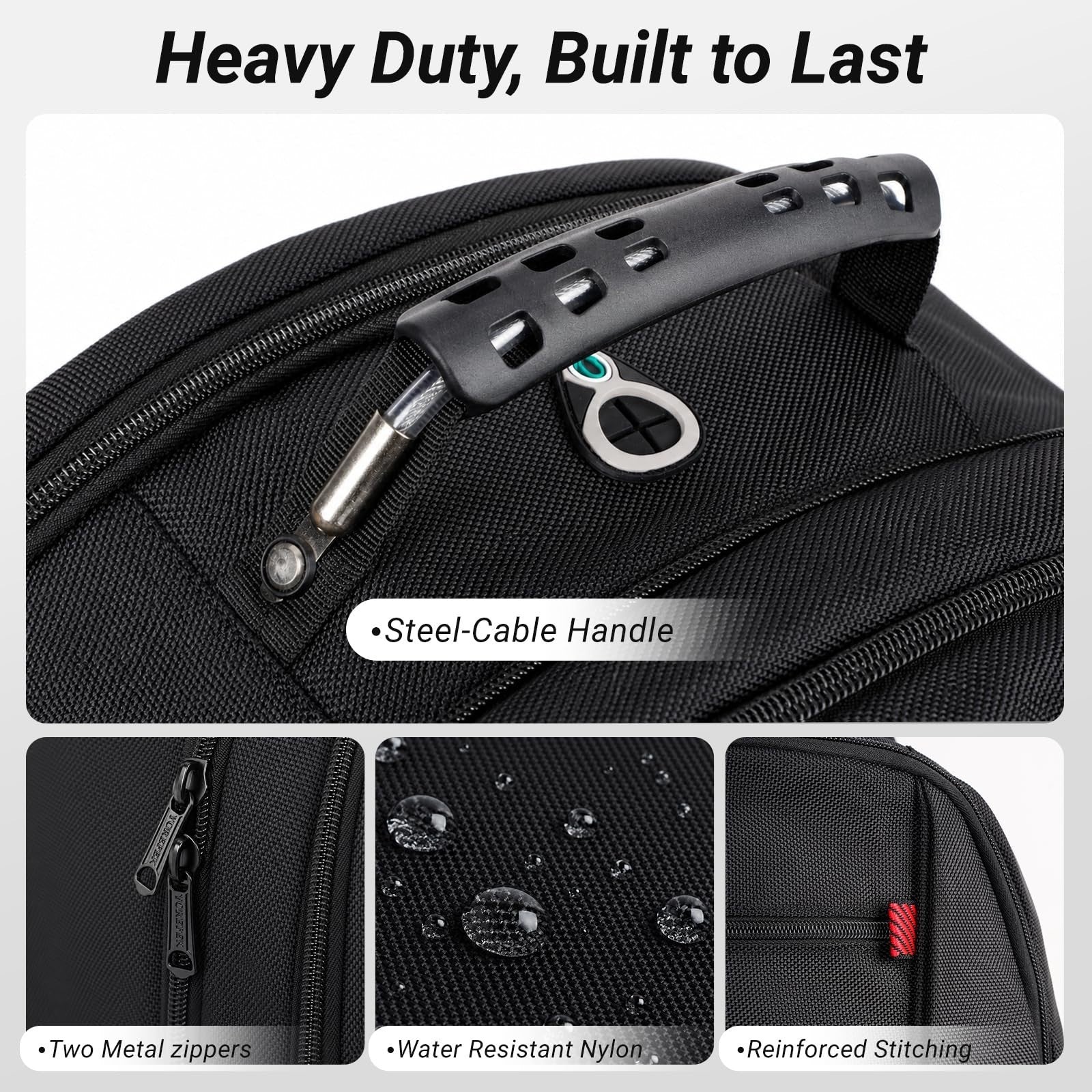Large Laptop Backpack for Men, Heavy Duty Travel Bag, Waterproof, Multi Compartm6