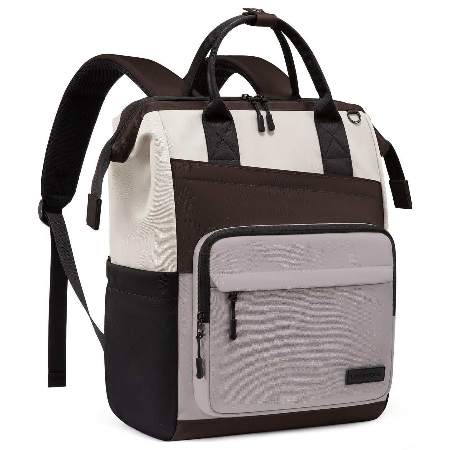 Stylish 15.6" Laptop Backpack for Women   Water Resistant Travel Bag, Large Capa1