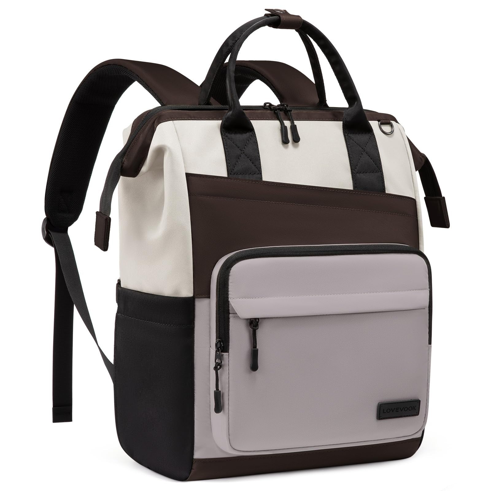 Stylish 15.6" Laptop Backpack for Women   Water Resistant Travel Bag, Large Capa1