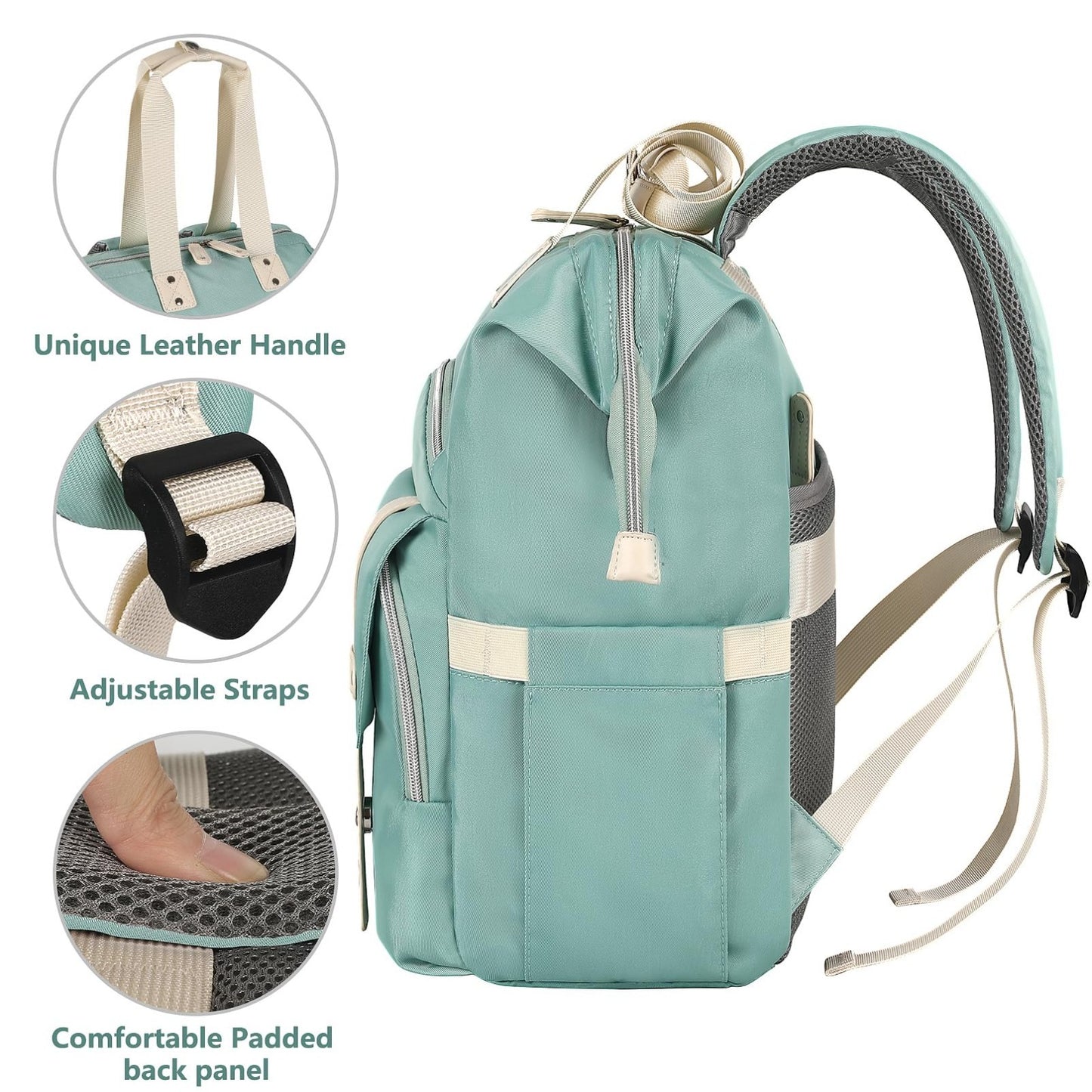 Stylish Laptop Backpack for Women, 15.6" Work Bookbag, RFID Anti Theft Travel Ba3