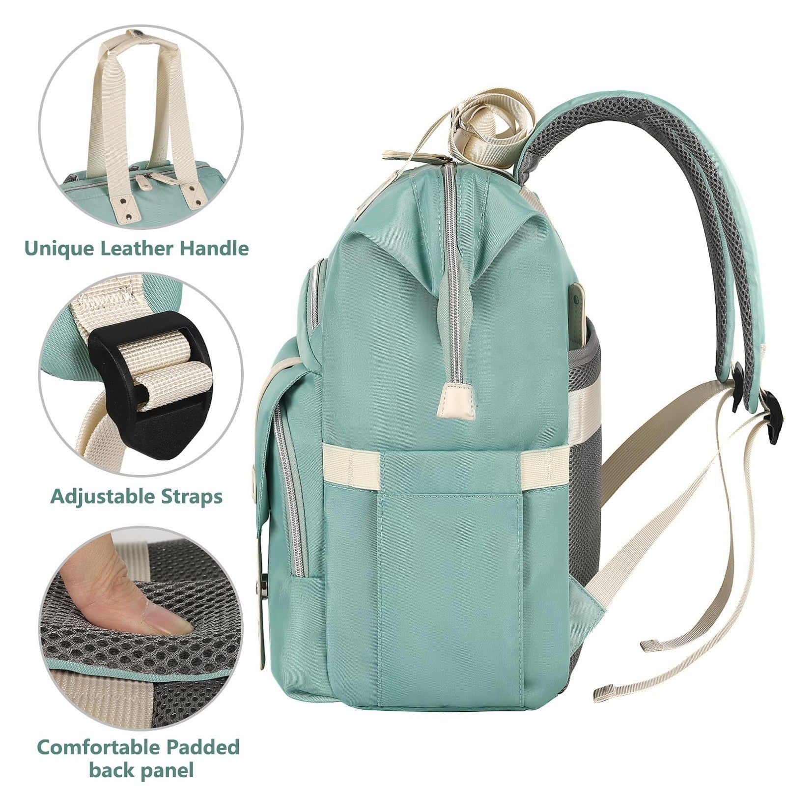 Stylish Laptop Backpack for Women, 15.6" Work Bookbag, RFID Anti Theft Travel Ba3