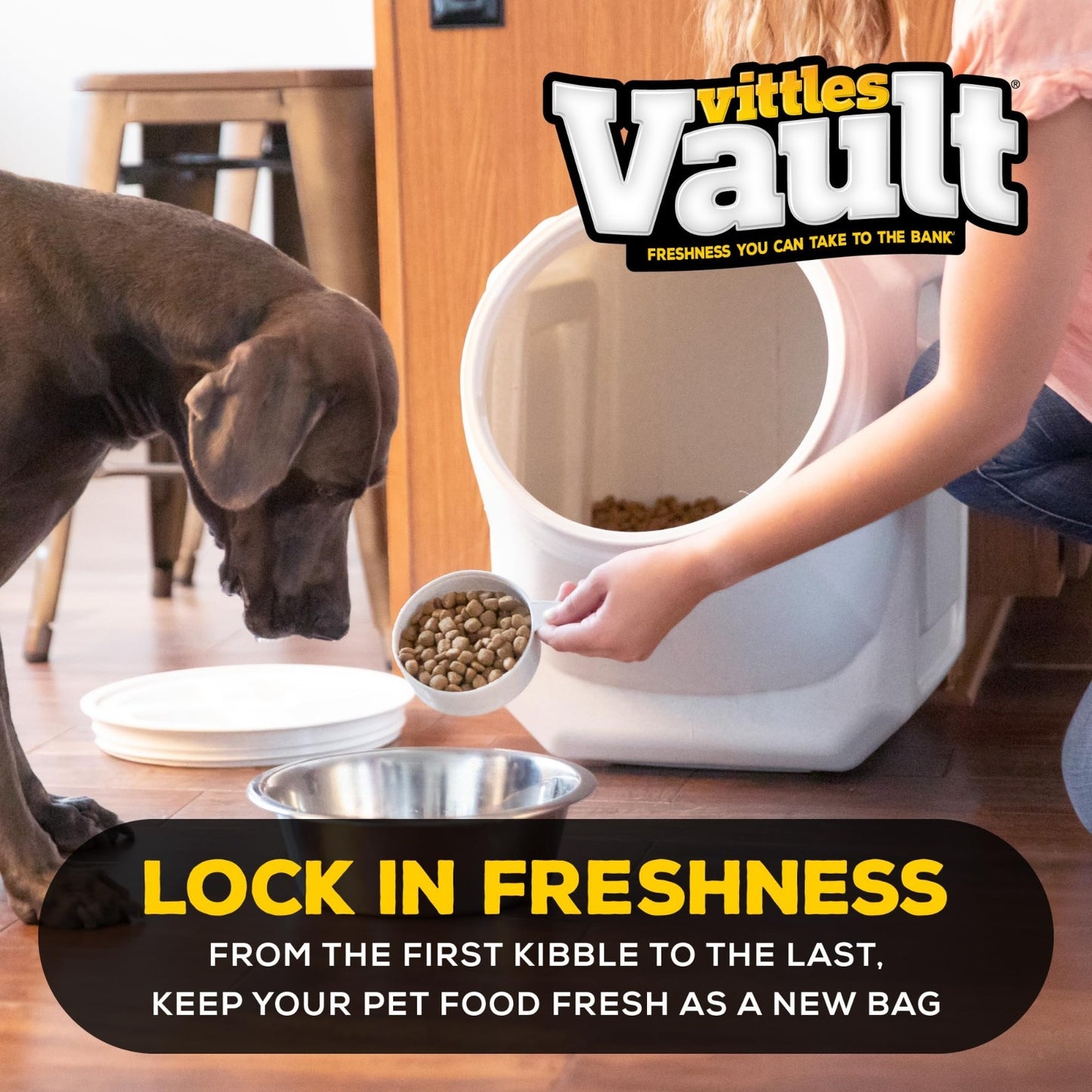 Airtight Stackable Pet Food Storage Container - Holds Up to 60lbs, Durable & Sec3