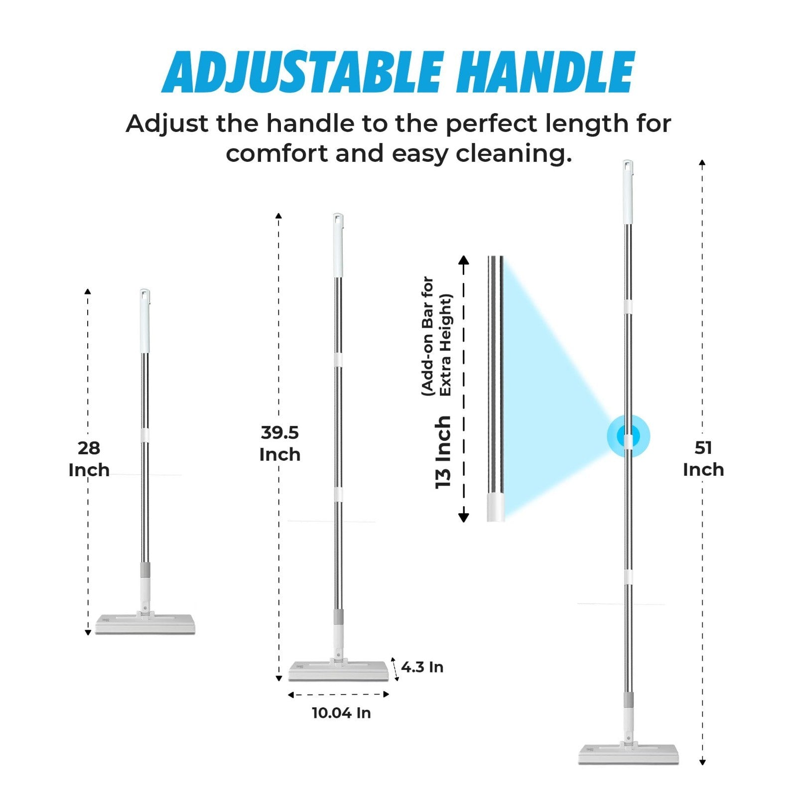 Durable Sweep & Mop Kit for Hardwood, Tile, Marble & Laminate Floors - 10 Dry Cl2