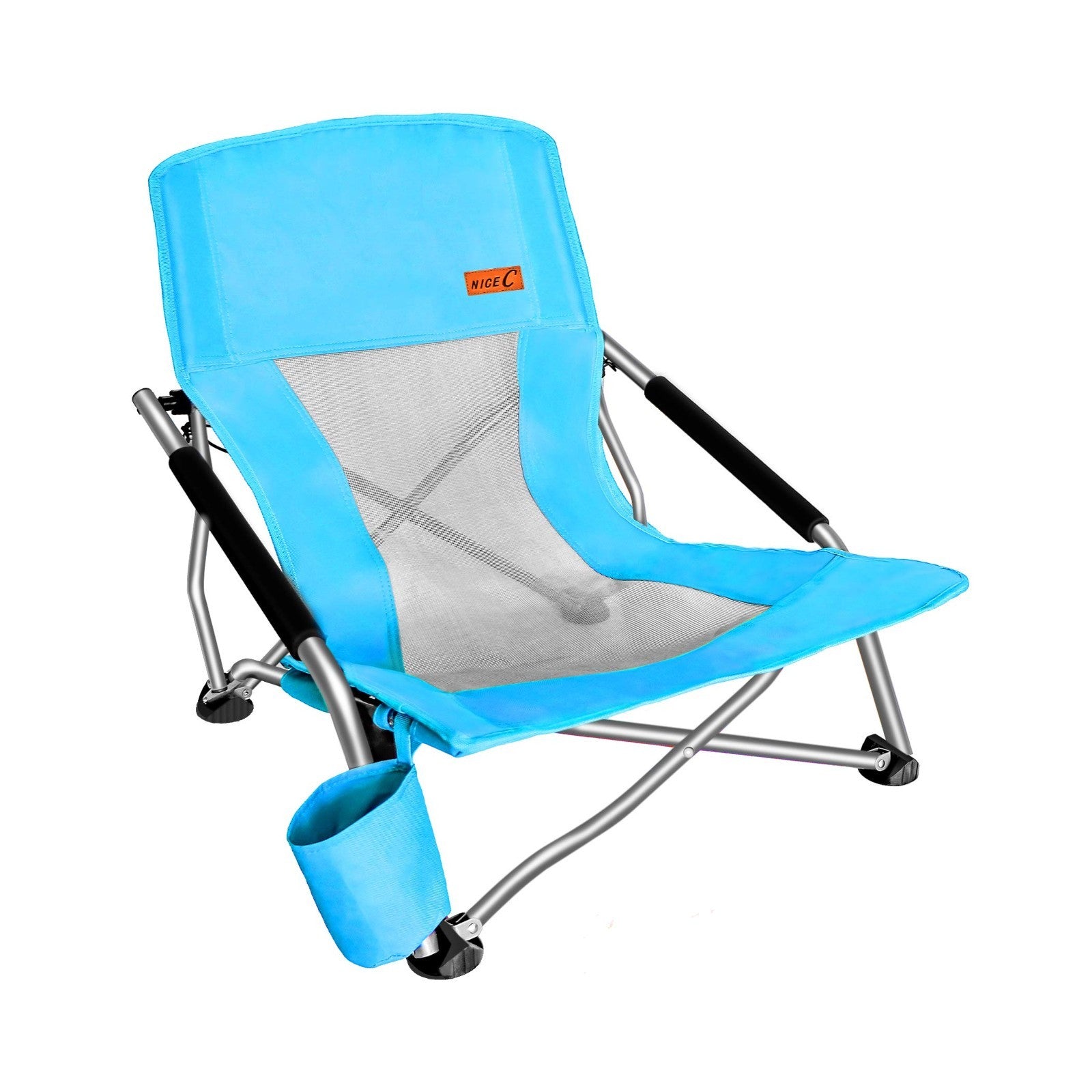 Compact Folding Beach Chair with Cup Holder - Heavy Duty Outdoor Camping, Travel1