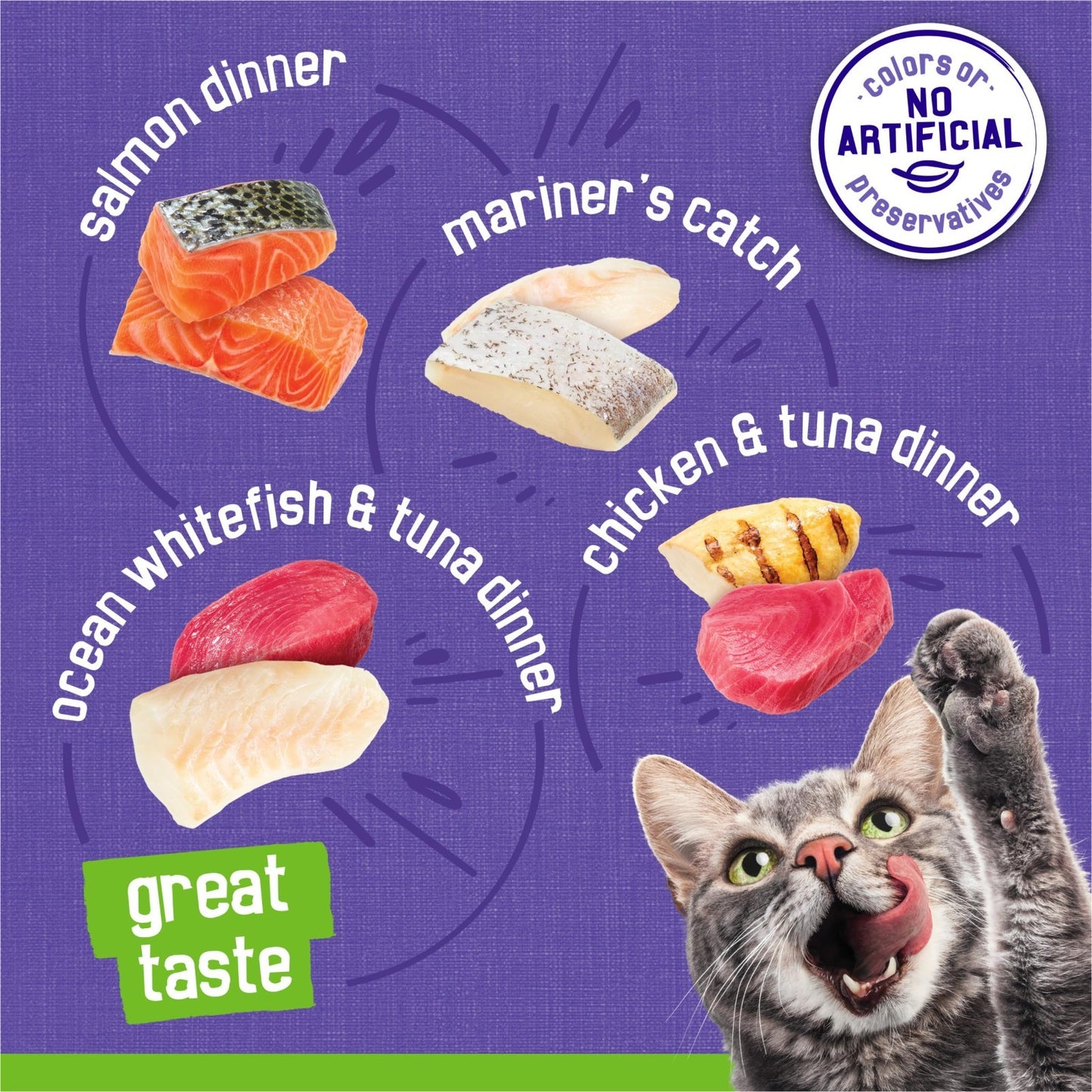 Seafood & Chicken Pate Wet Cat Food Variety Pack   5.5 oz Cans, 80 Count4