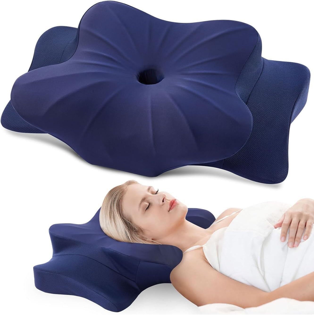 Cervical Memory Foam Pillow for Neck & Shoulder Pain Relief, Cooling Ergonomic S1