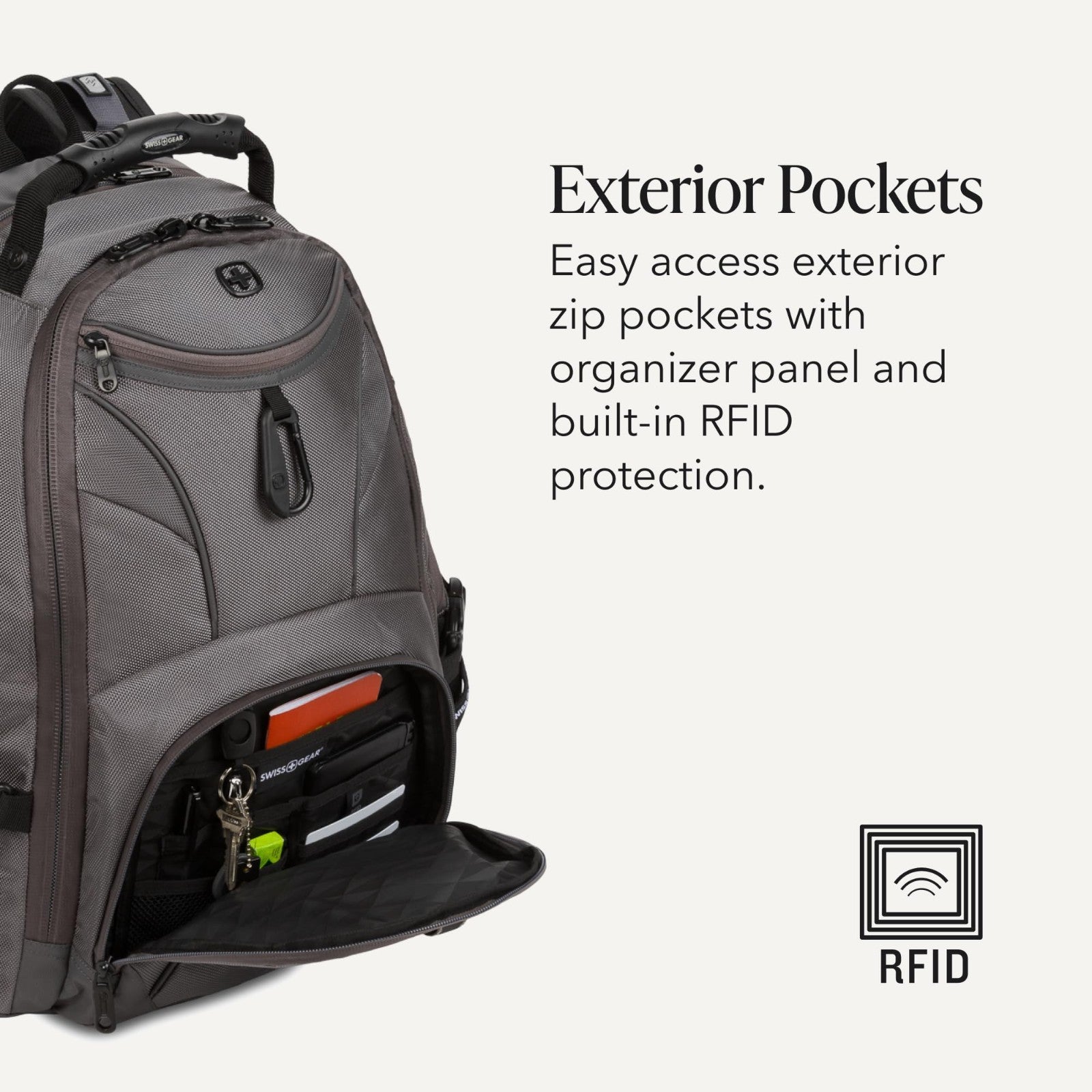 17 Inch Laptop Backpack, TSA Friendly Lay Flat Design, RFID Protection, Tablet P3