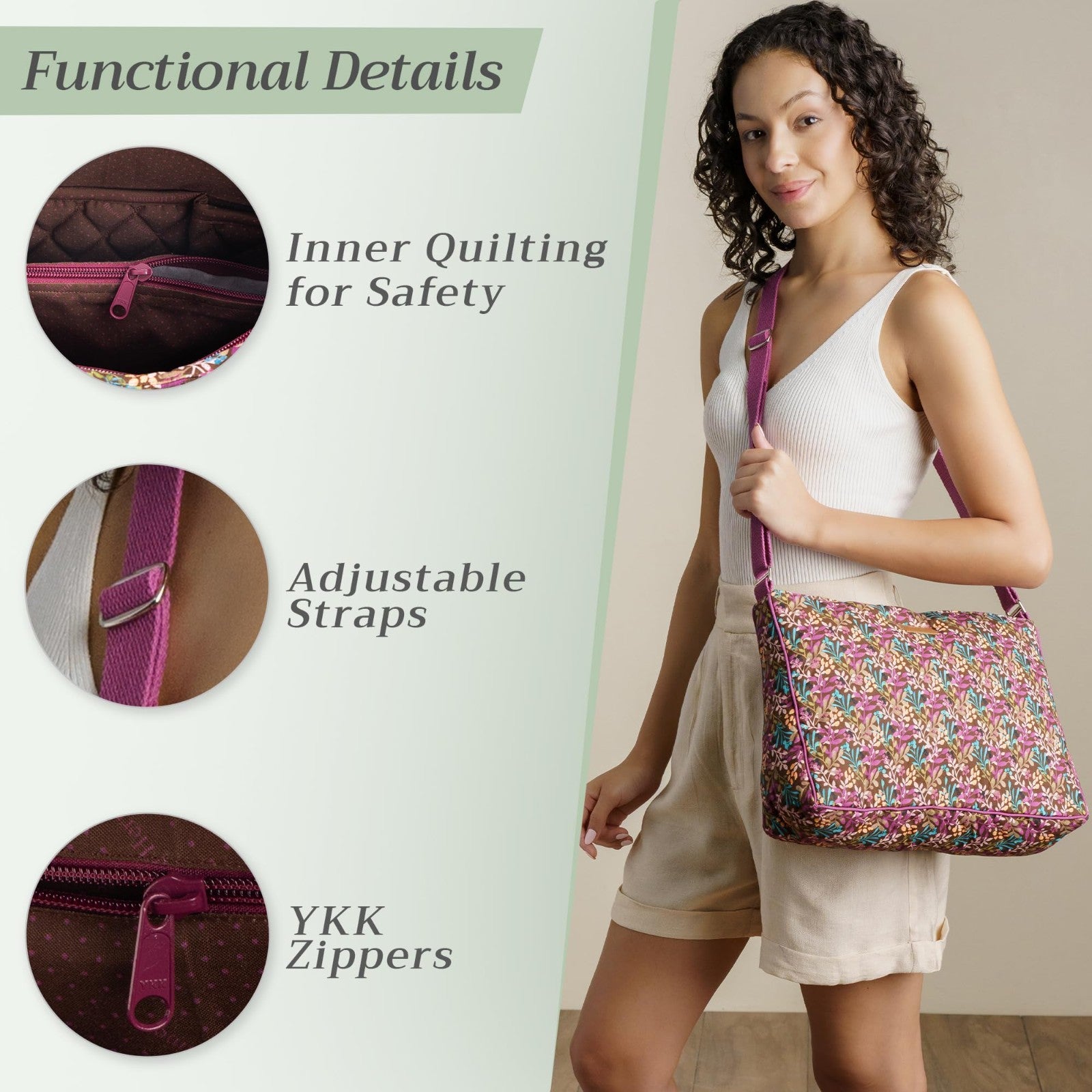 Stylish Cotton Shoulder Bag for Women   Versatile Handbag, Everyday Use, Fashion3