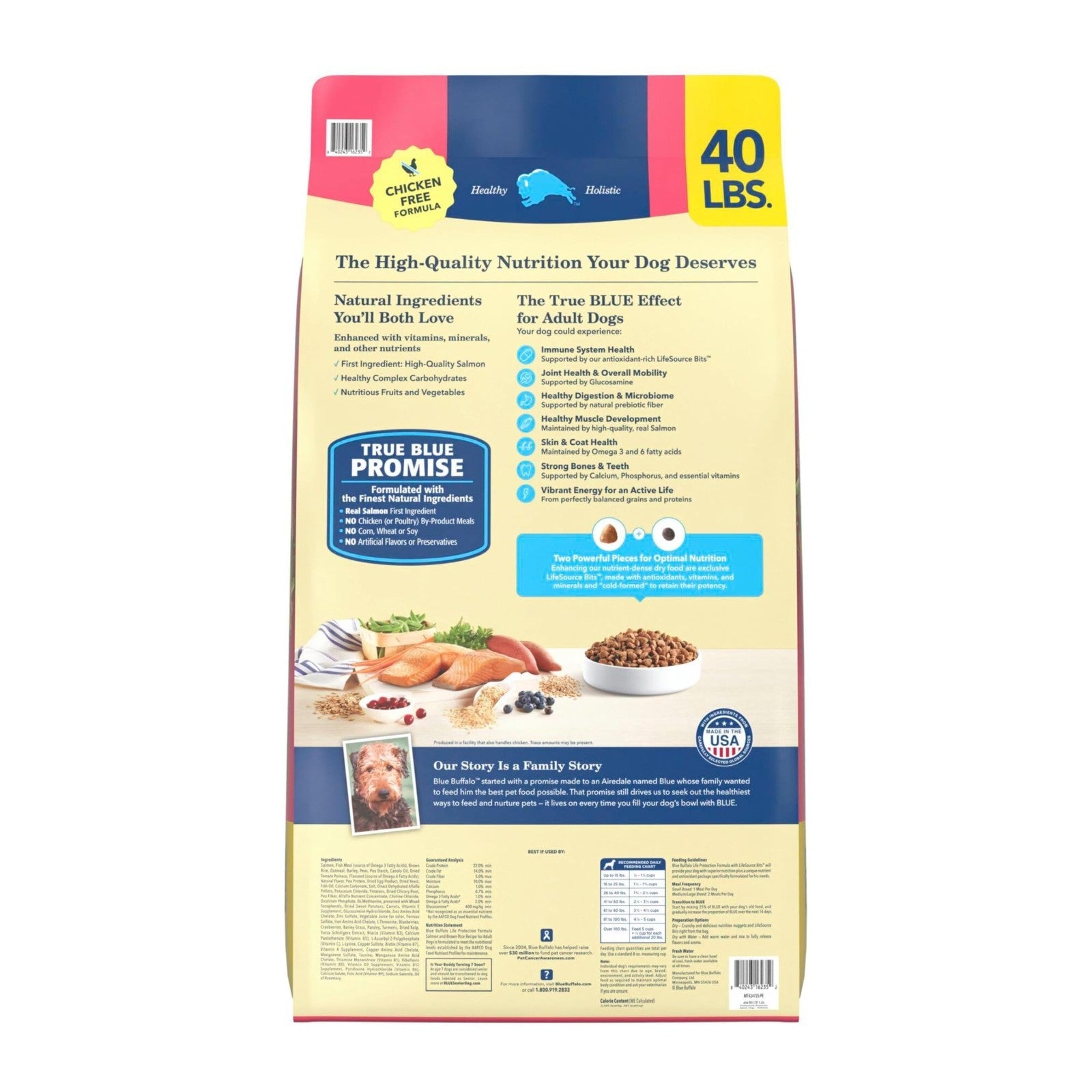 Premium Salmon Adult Dry Dog Food   Life Protection Formula, 40 lb Bag2