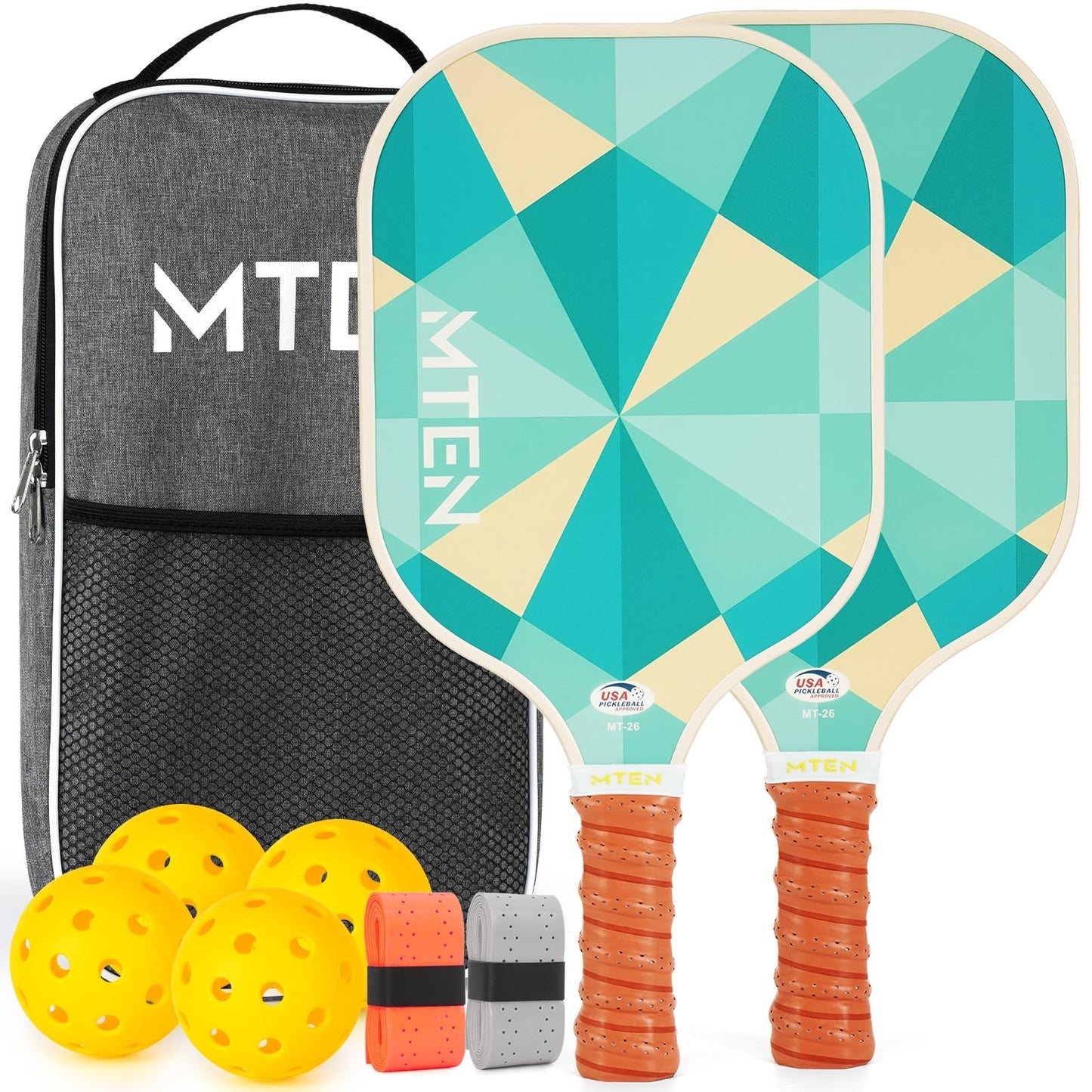 Pickleball Paddle Set of 2/4/1 - USAPA Approved Fiberglass Rackets, Lightweight1