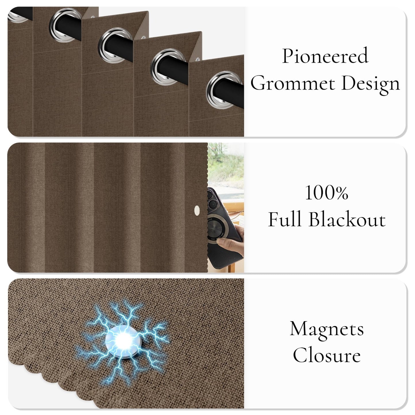 Accordion Door Curtains for Doorways, Fabric Privacy Curtain Panel W100 x L84, B6