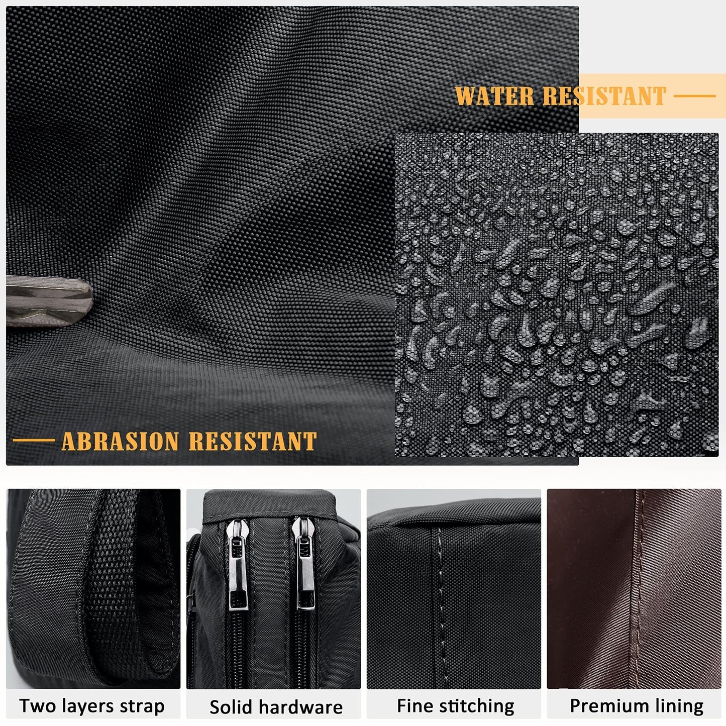 Multi Pocket Crossbody Bag for Women - RFID Fabric Nylon Travel Handbag5