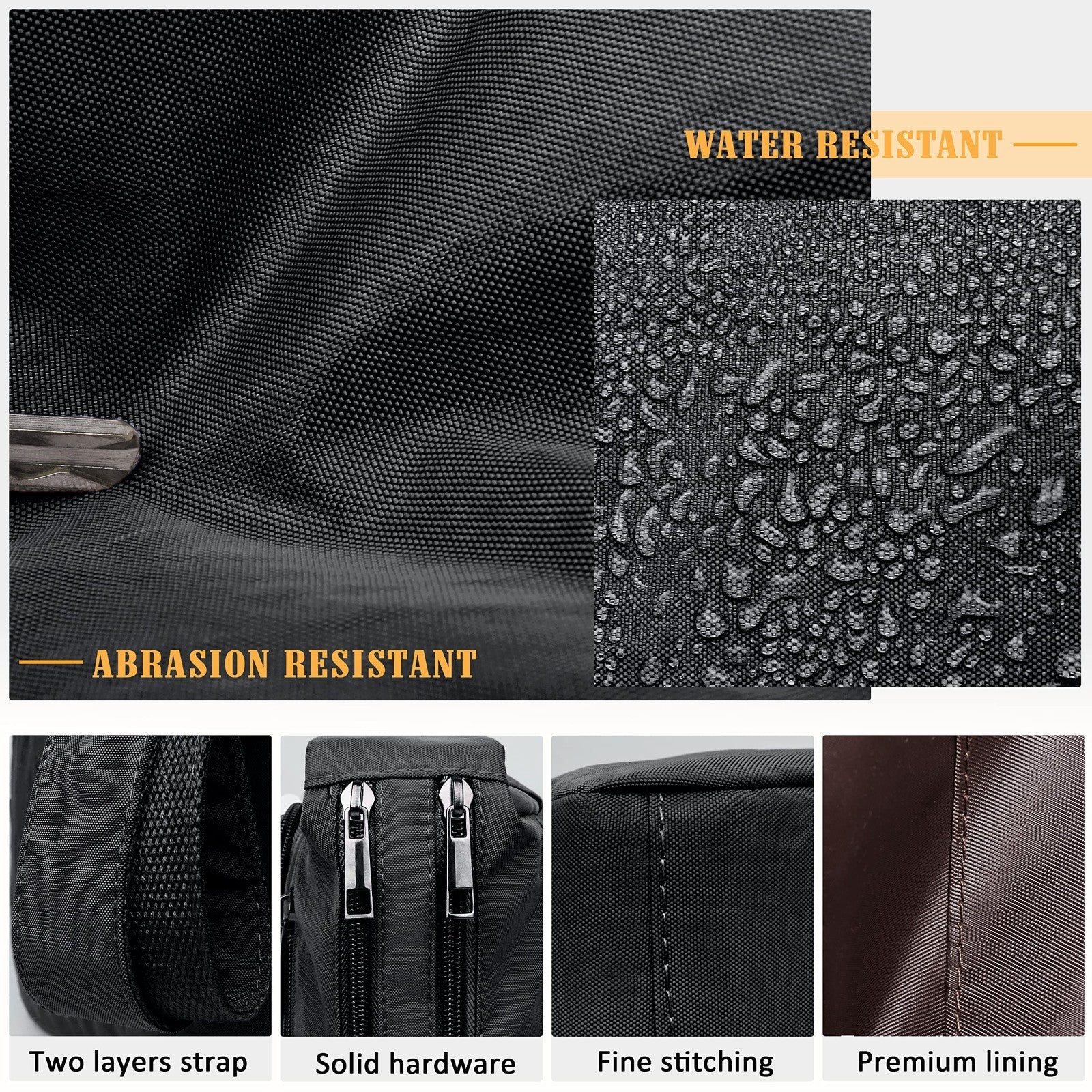Multi Pocket Crossbody Bag for Women - RFID Fabric Nylon Travel Handbag5