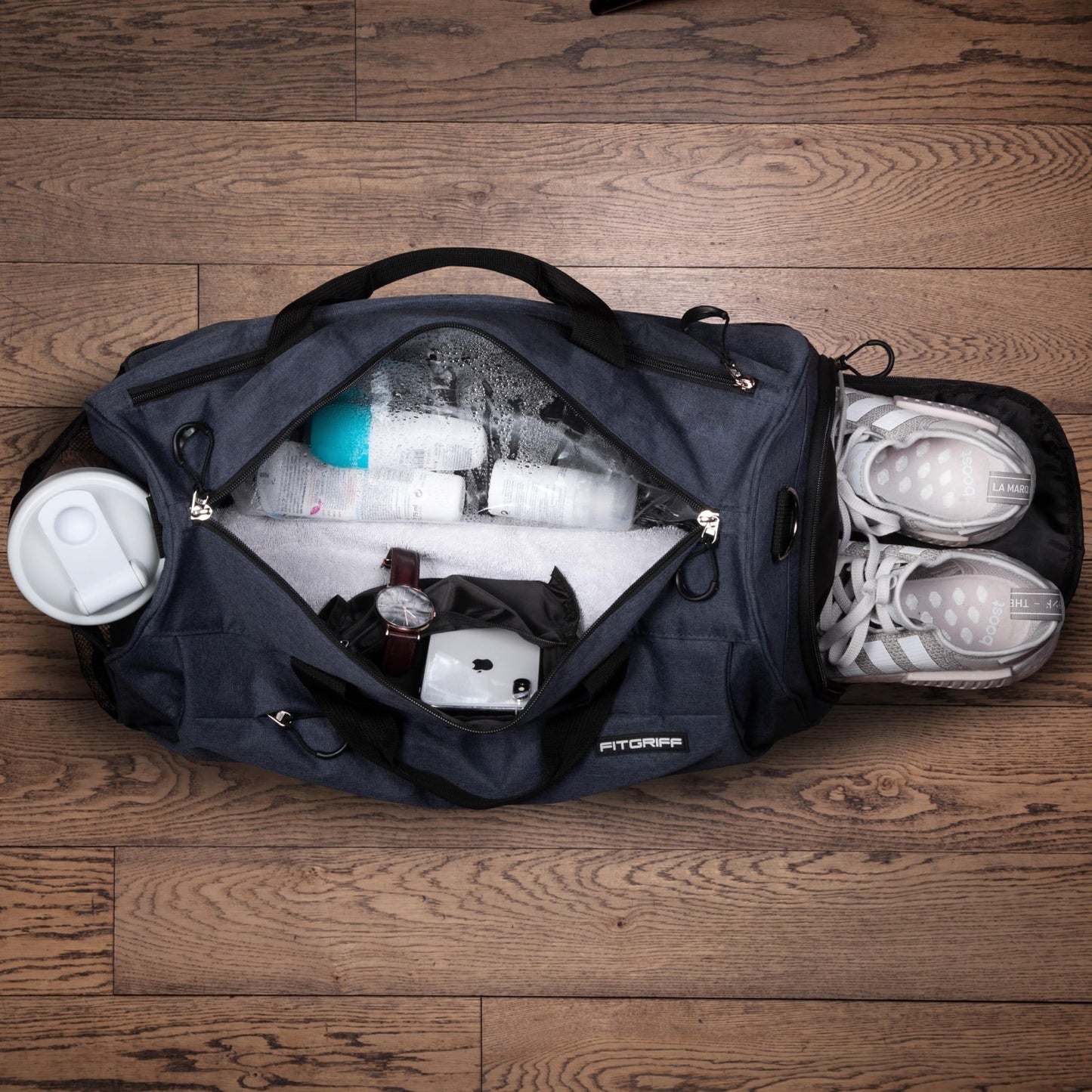 Gym Duffle Bag with Shoe & Wet Compartment - Travel, Sports, Fitness & Workout3