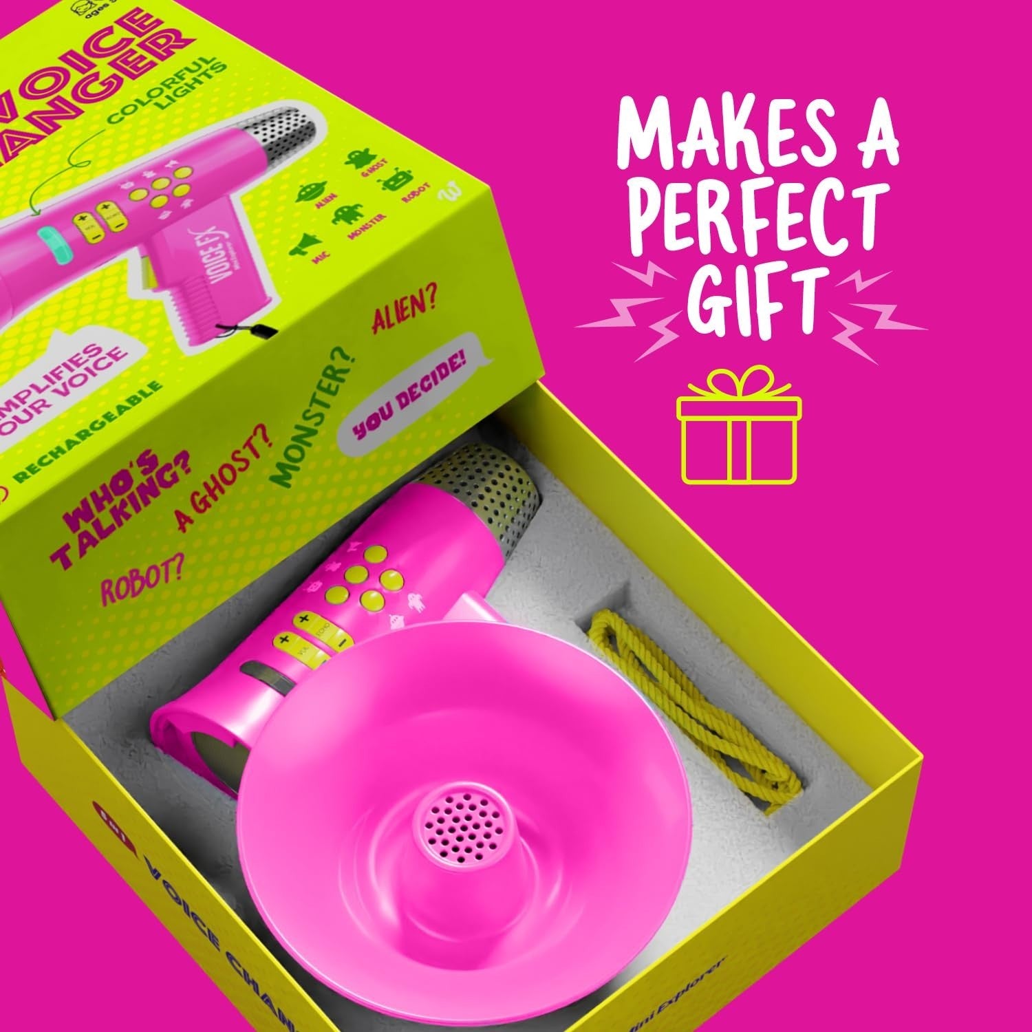 Voice Changer Toy for Kids Ages 3 8   Fun Birthday Gift for Boys & Girls, Pink6