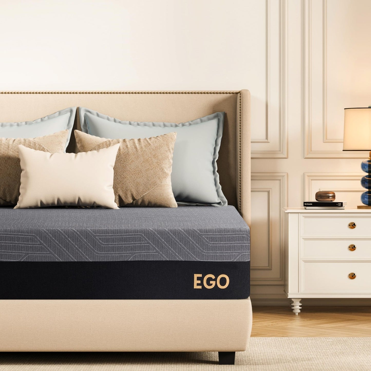 10" King Memory Foam Mattress for Back Pain Relief | Medium Firm, Copper Gel, Ce7