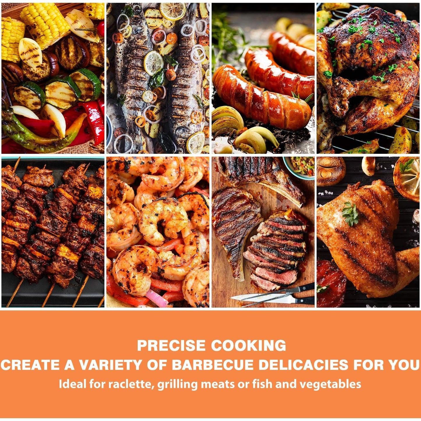 1600W Electric BBQ Grill - 15-Serving Indoor/Outdoor Portable Grill, Double Laye7