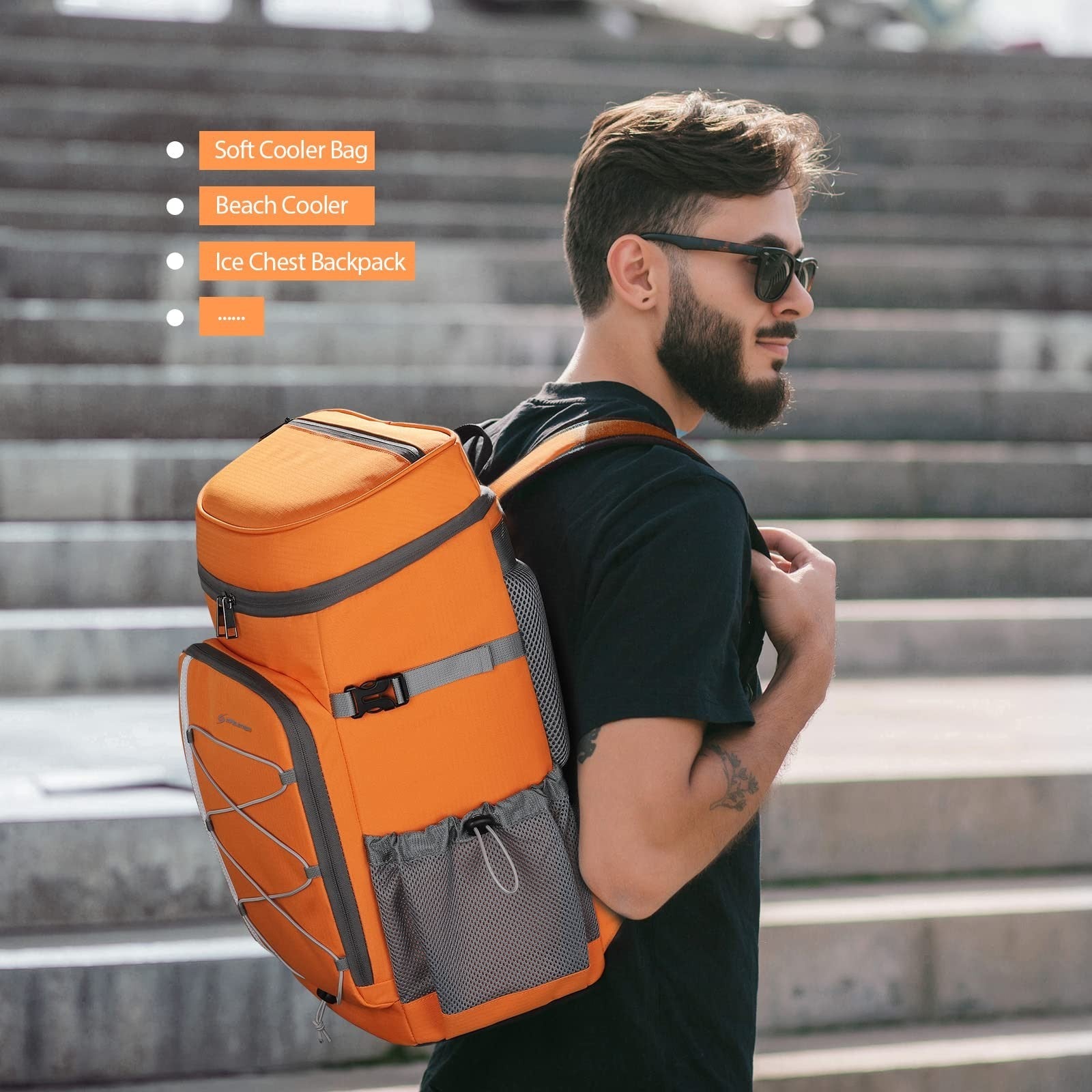 Insulated Soft Cooler Backpack - 35/50 Can Capacity for Camping, Hiking & Beach7
