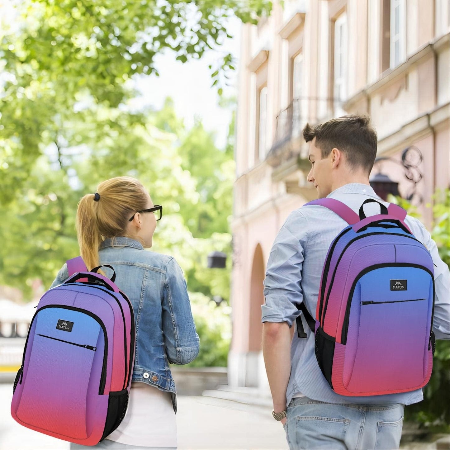 Colorful Slim Laptop Backpack for 15.6" Computers, Stylish Travel Bag, Durable D6