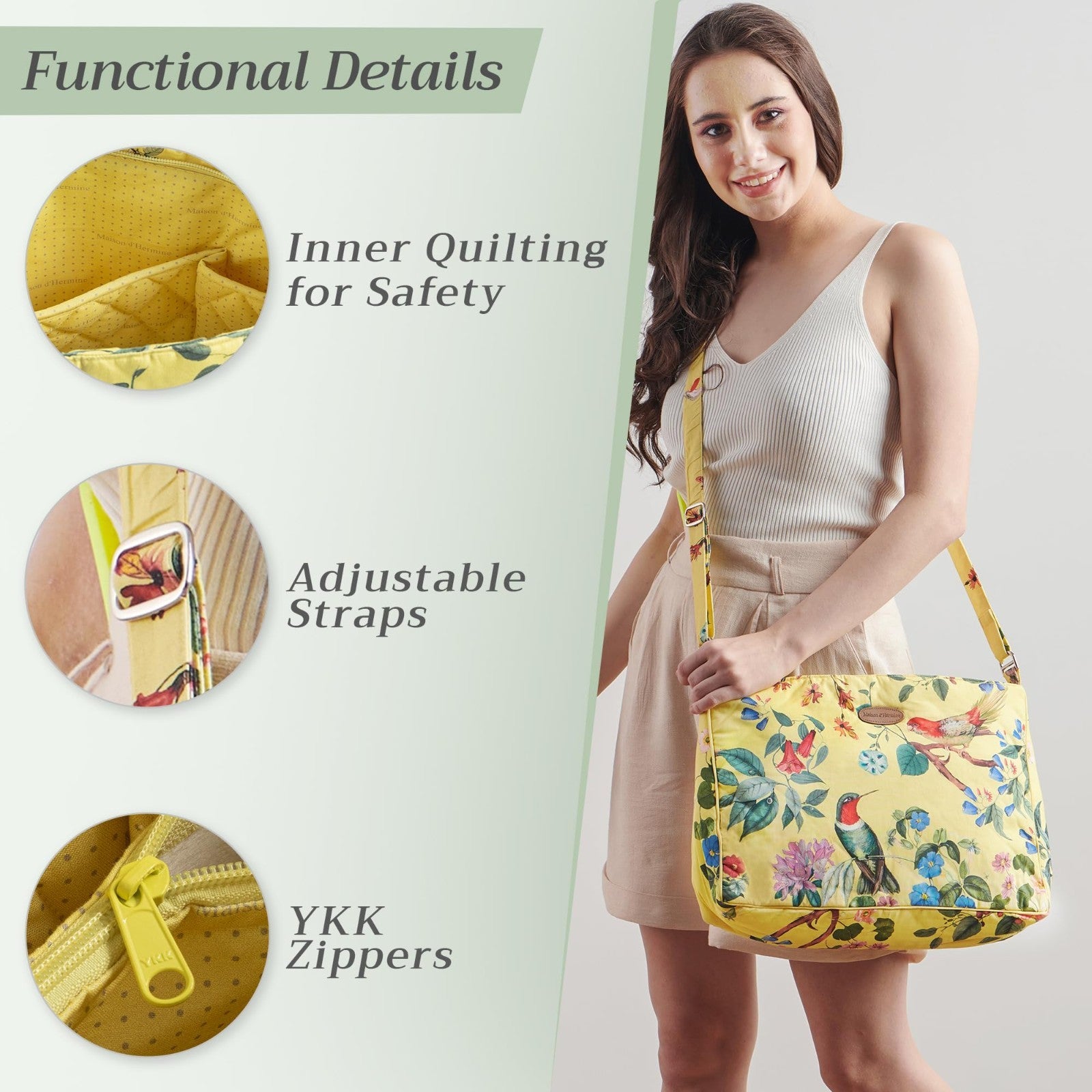 Stylish Women's Cotton Shoulder Hand Bag   Versatile Tote for Everyday Use2