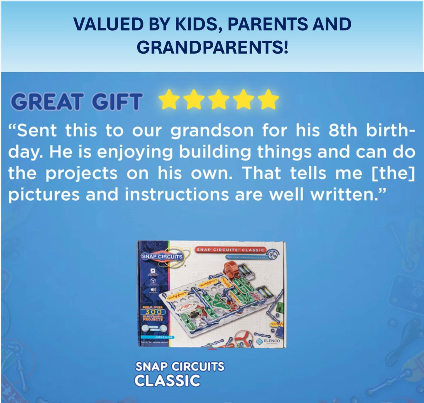 Electronics Exploration Kit   300+ Projects, STEM Educational Toy for Kids 8+, F6