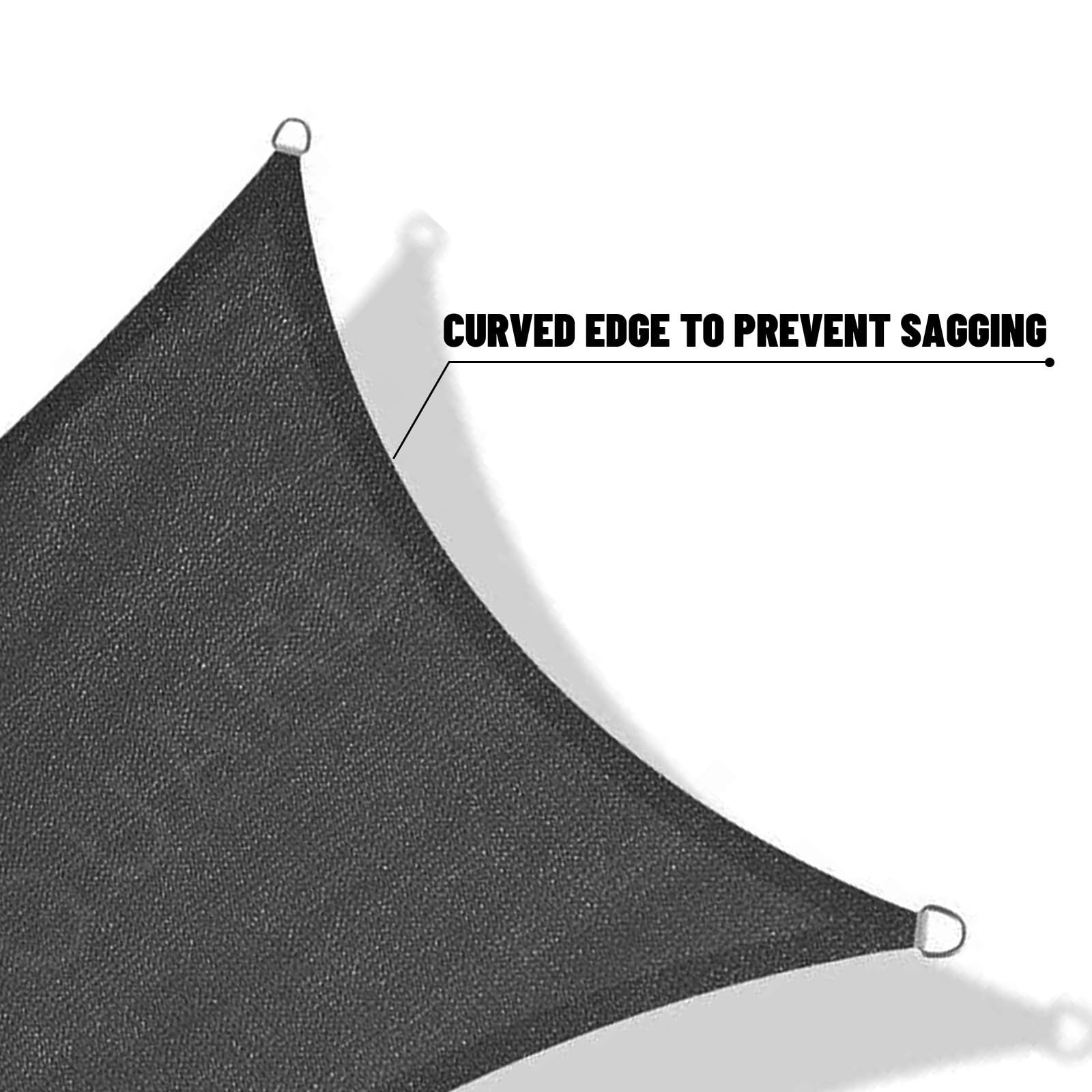 Rectangle Sun Shade Sail 10' x 13' UV Block Canopy for Patio, Deck, Garden, Outd6