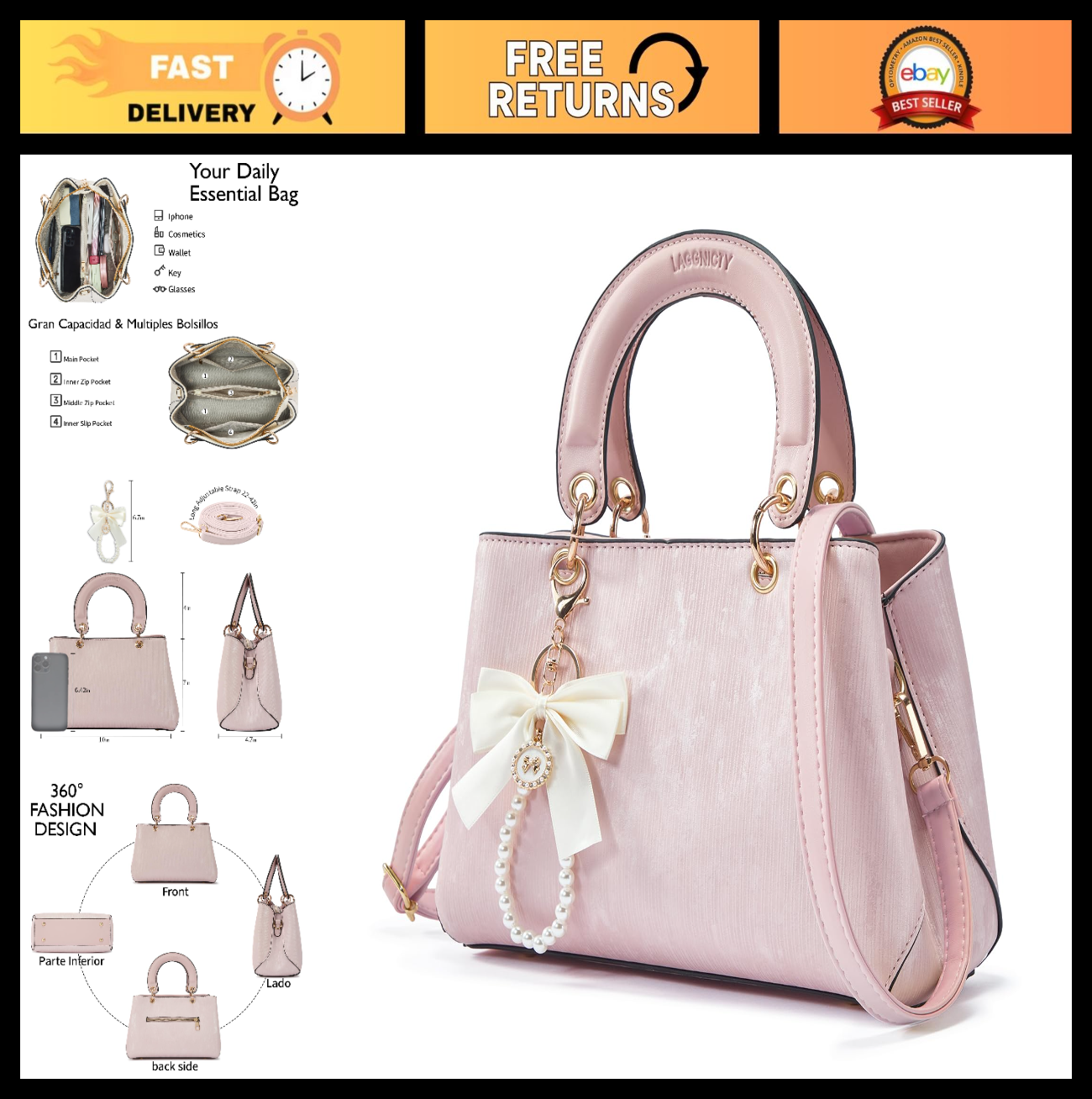 Stylish Women's Tote Bag - Versatile Top Handle Purse & Handbag for Daily Use0