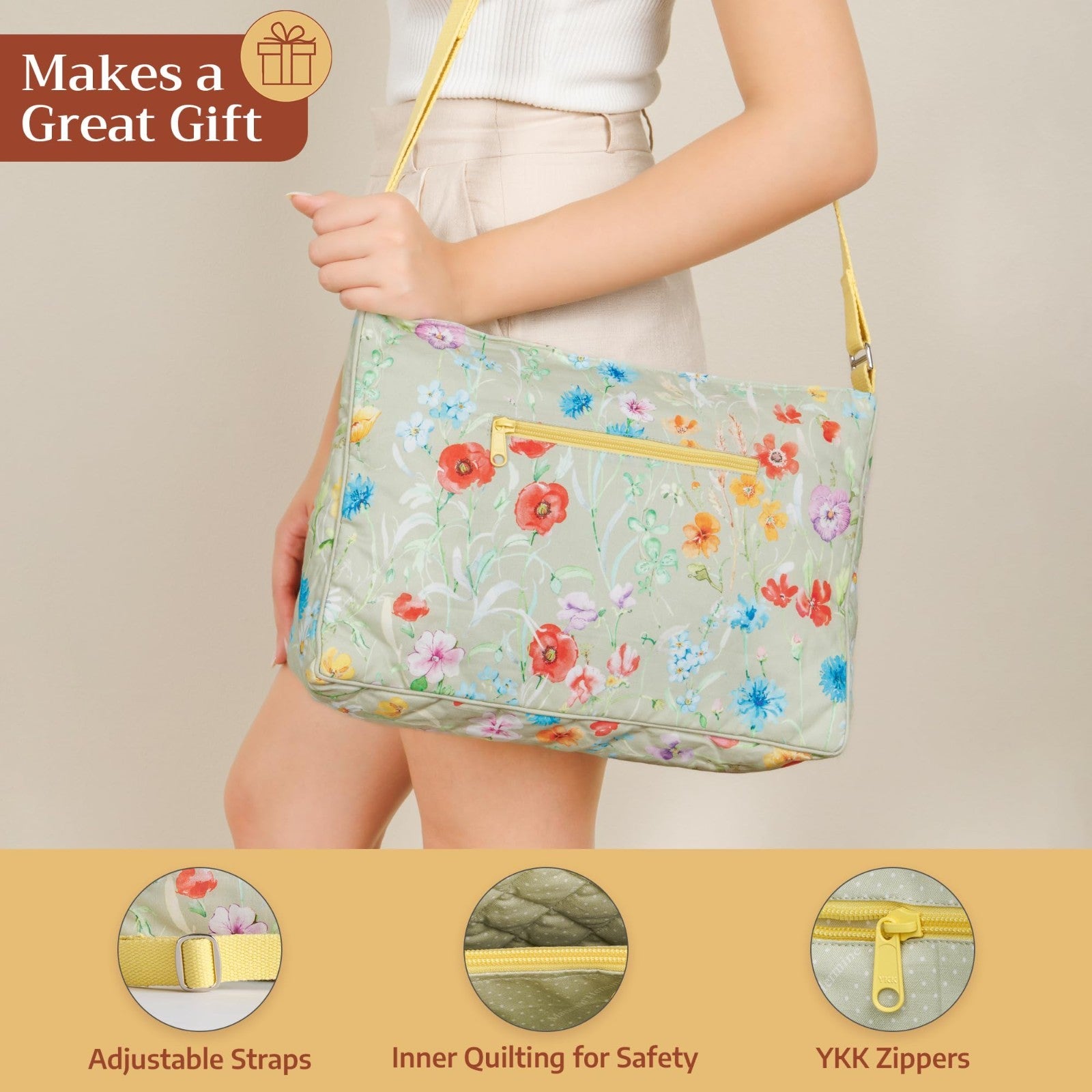 Stylish Women's Cotton Shoulder Handbag   Versatile Tote Bag for Everyday Use4