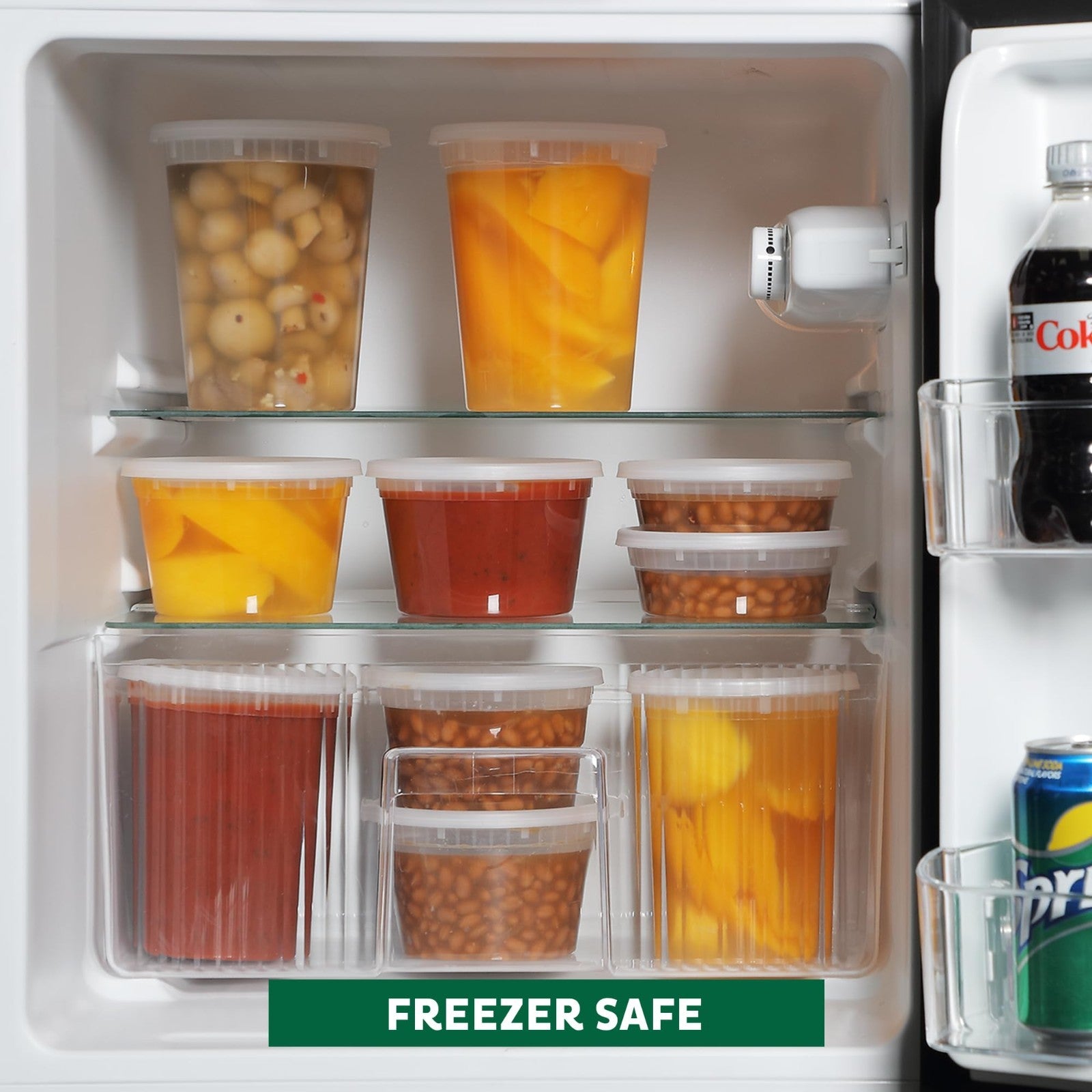 50 Pack 34 oz Plastic Food Storage Containers with Lids - Leakproof, BPA Free, S2