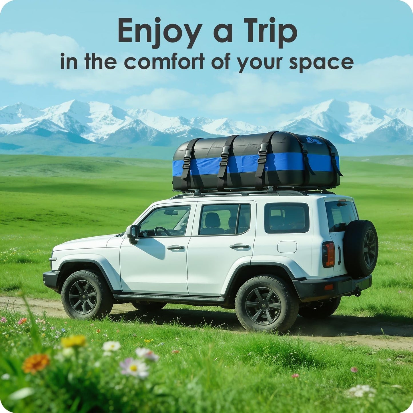Rooftop Cargo Carrier Bag 15-20 Cu Ft Waterproof Travel Storage for Cars6