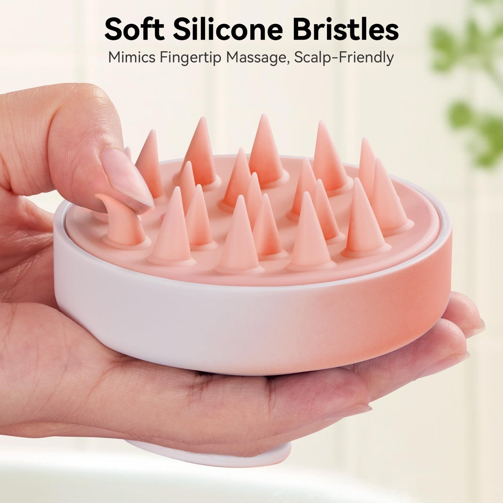 Scalp Massager Brush for Hair Growth, Soft Silicone Shampoo Scrubber, Dandruff R3