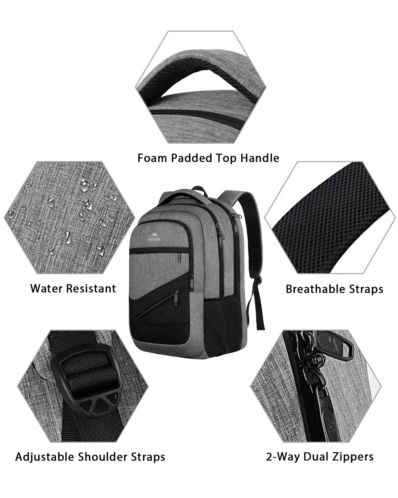 Spacious Laptop Backpack for Work & Travel, TSA Friendly Carry On Bag for Men7
