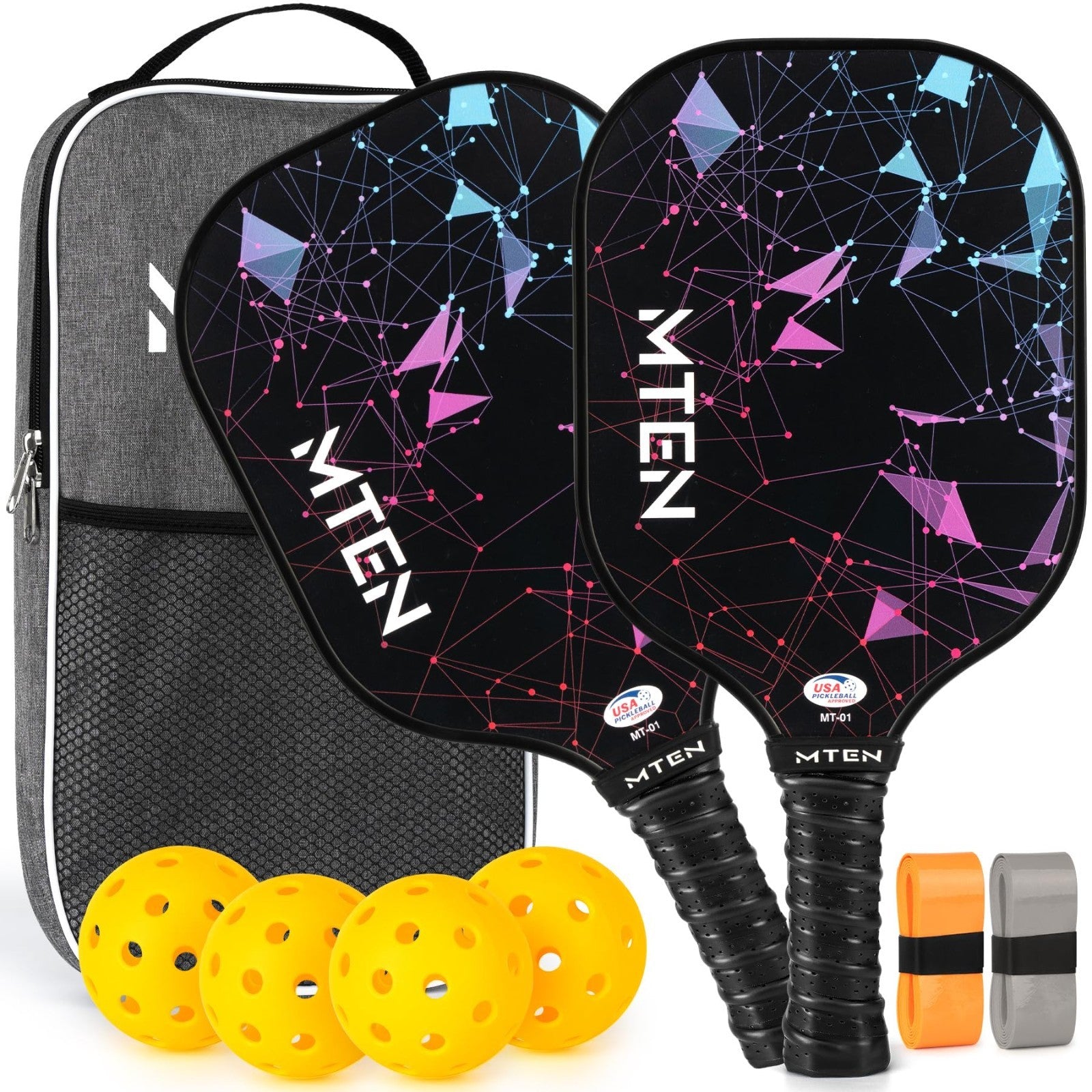 Pickleball Paddle Set of 2/4/1 - USAPA Approved Fiberglass Rackets, Lightweight6