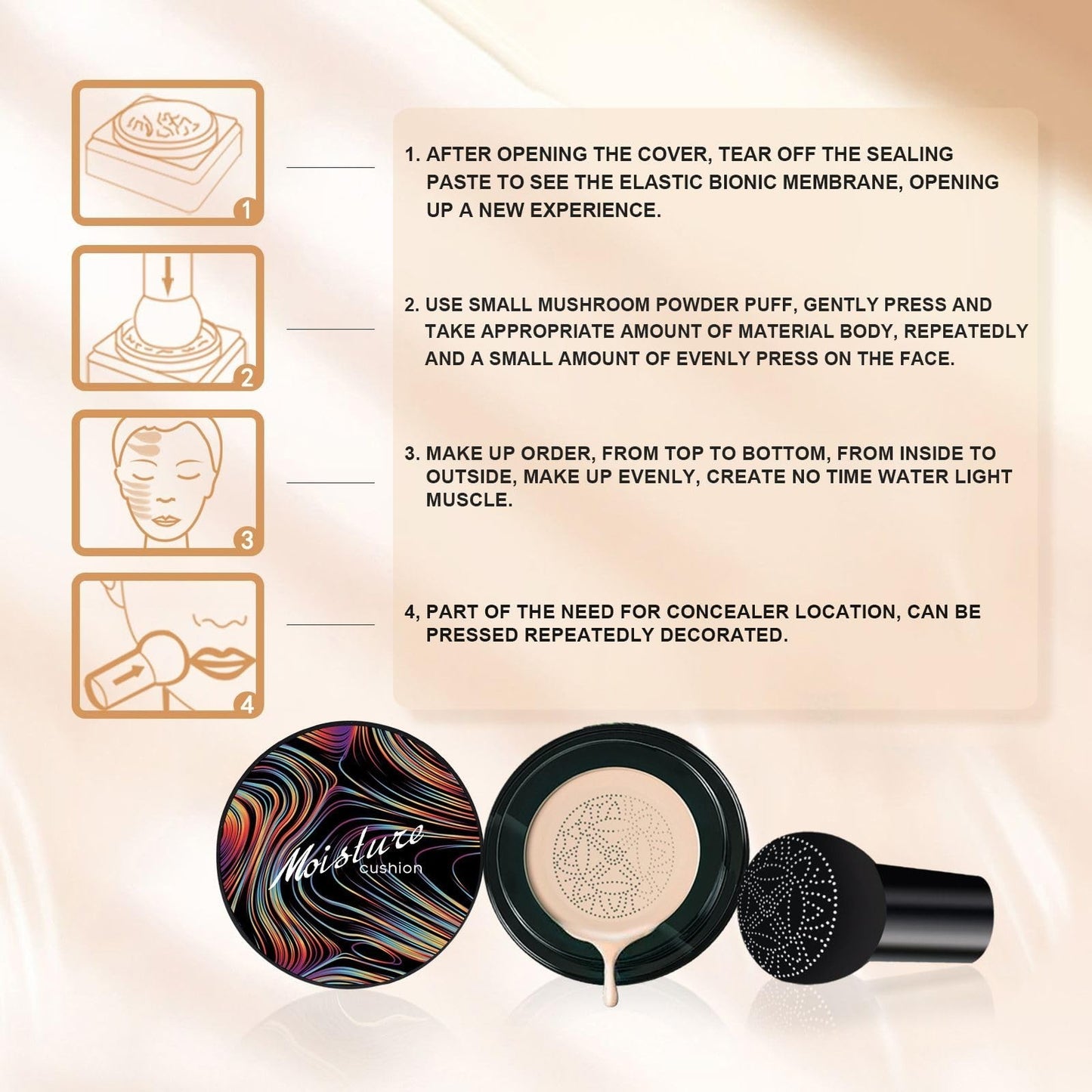 Upgraded CC Cream Face Makeup Foundation - Waterproof BB Cream, Tattoo Cover, Mo7