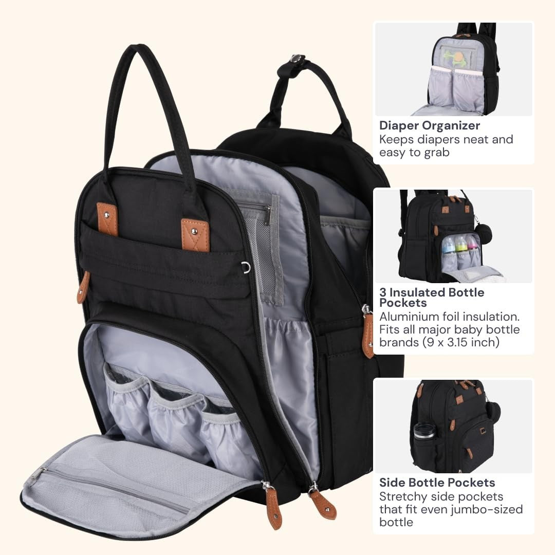 Extra Large Diaper Bag Backpack   Expandable Baby Tote with Changing Pad, Stroll4