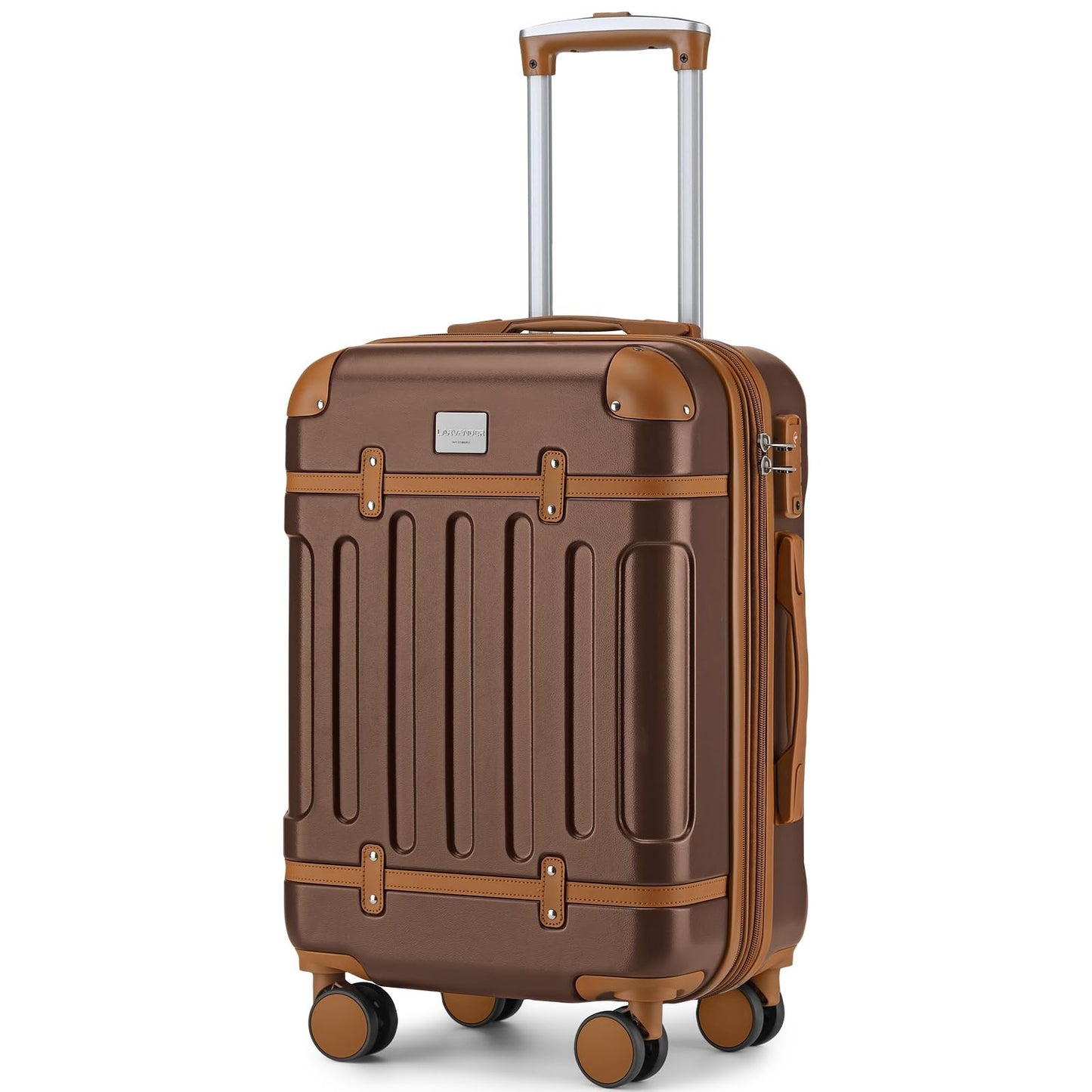 Expandable Carry-On Luggage 22x14x9, Lightweight ABS Hardshell, TSA Lock, 360° S1