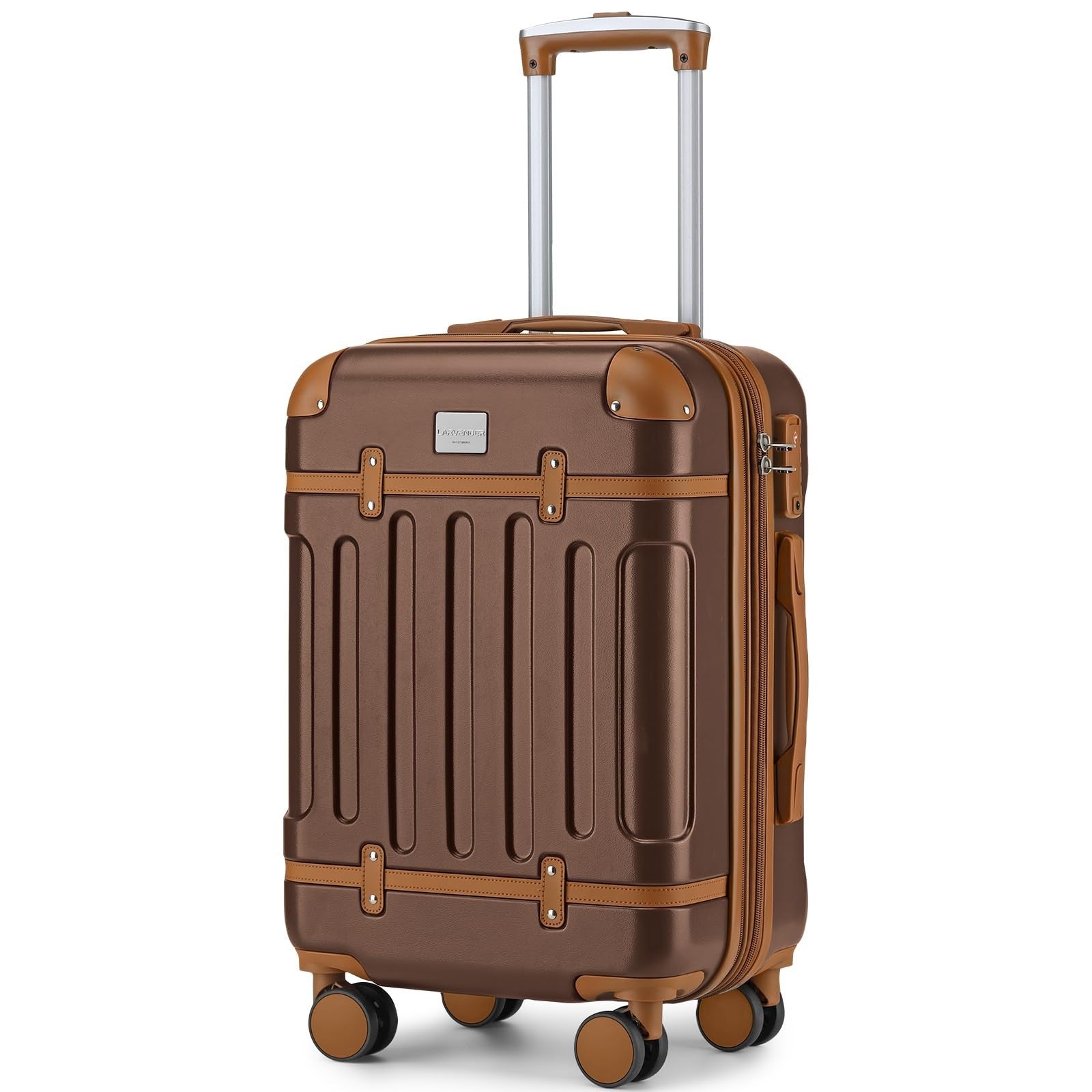 Expandable Carry-On Luggage 22x14x9, Lightweight ABS Hardshell, TSA Lock, 360° S1