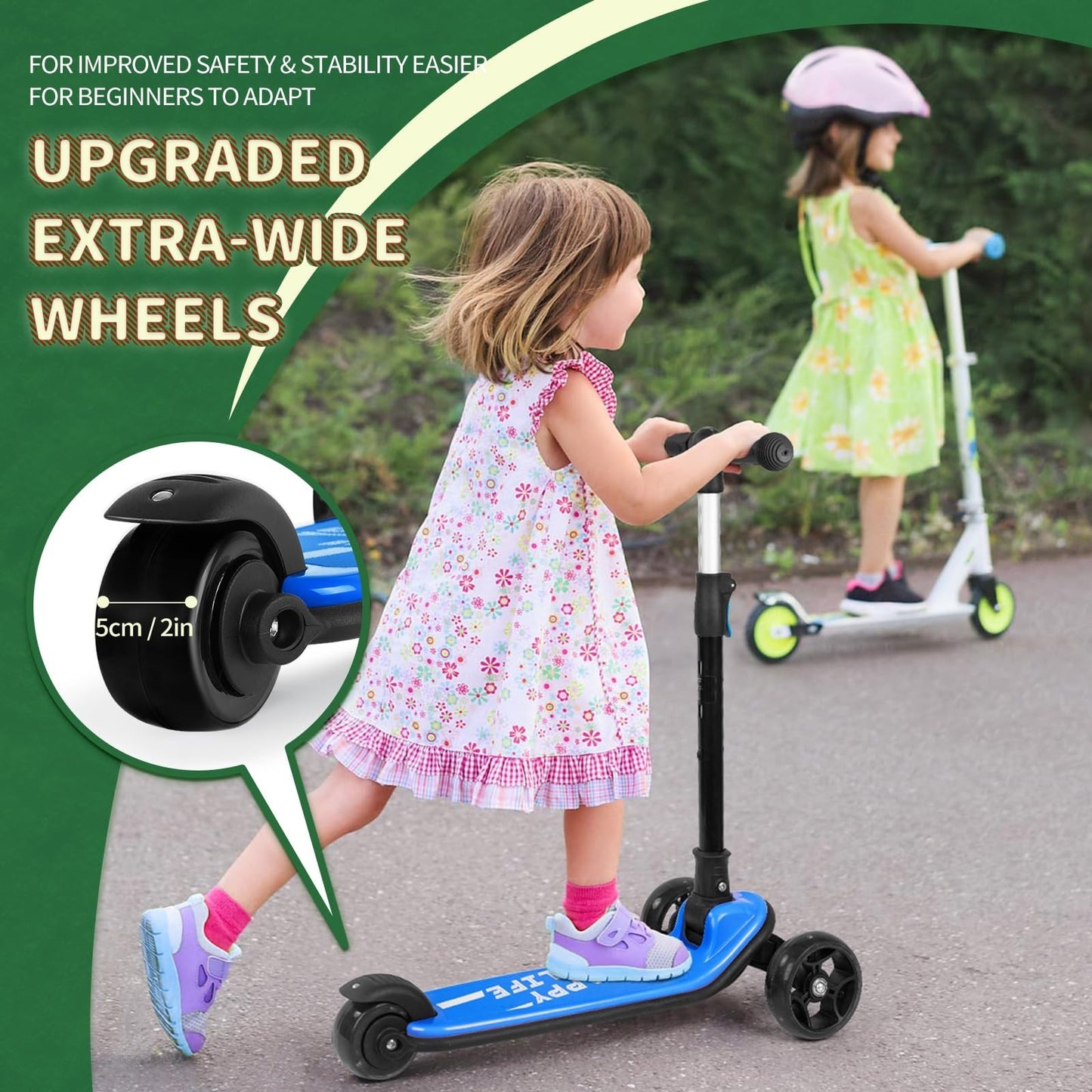 3-Wheel Kids Scooter Ages 3-10, Adjustable Height, Safe & Durable Design5