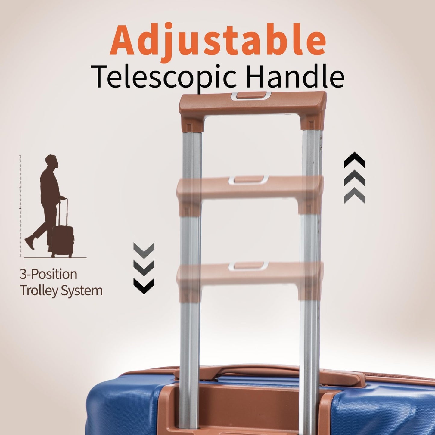10-Piece Expandable Luggage Set - Airline Approved Carry-On Suitcase, Hard Case,3