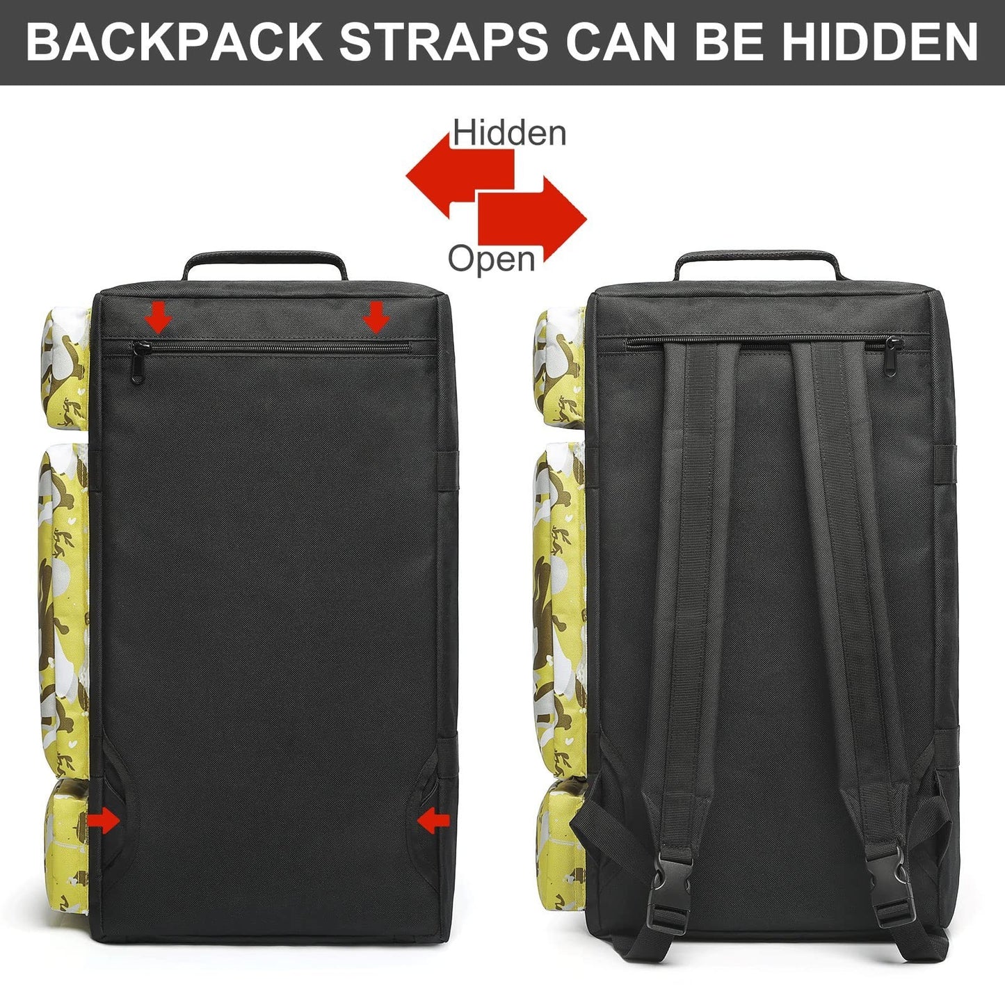 4-Way Gym Duffle Bag with Shoe Compartment & Wet Pocket - Versatile Sports Backp5