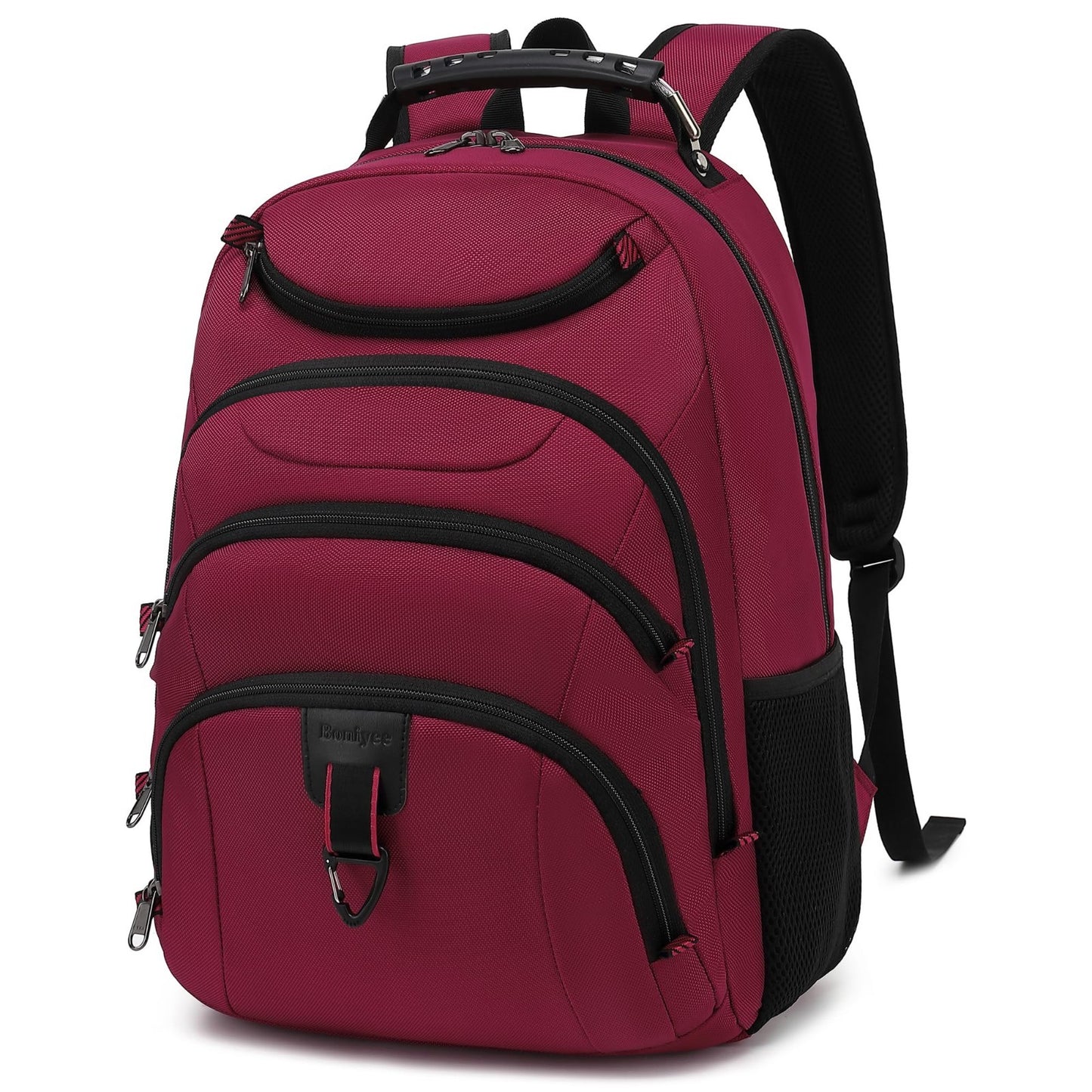 Waterproof 15.6" Laptop Backpack with USB Port, Anti Theft Travel Bag, Red1