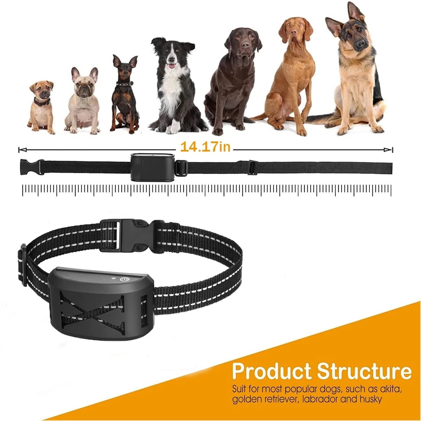 2-in-1 Wireless Dog Fence & Training Collar, Waterproof, Adjustable Vibration &7